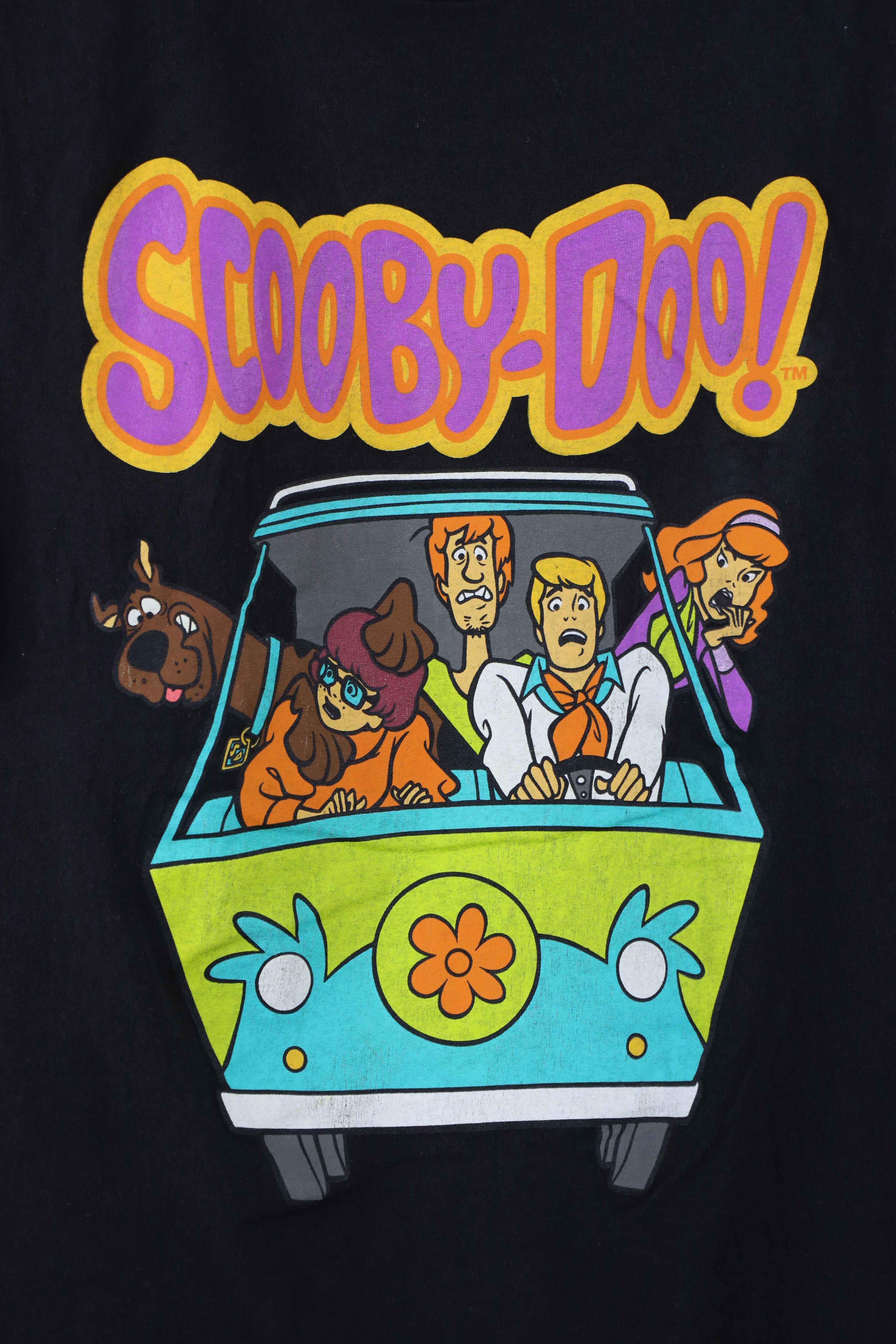 Vintage Vintage 90s Scooby Doo Cartoon T-Shirt Black Cotton Size US XL / EU 56 / 4 - 4 Thumbnail