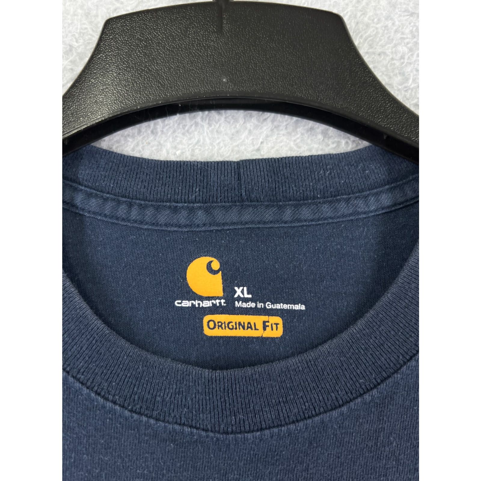 Carhartt VINTAGE Carhartt Shirt Men XL Navy Blue Short Sleeve Pocket Crew Neck Cotton Size US XL / EU 56 / 4 - 3 Thumbnail