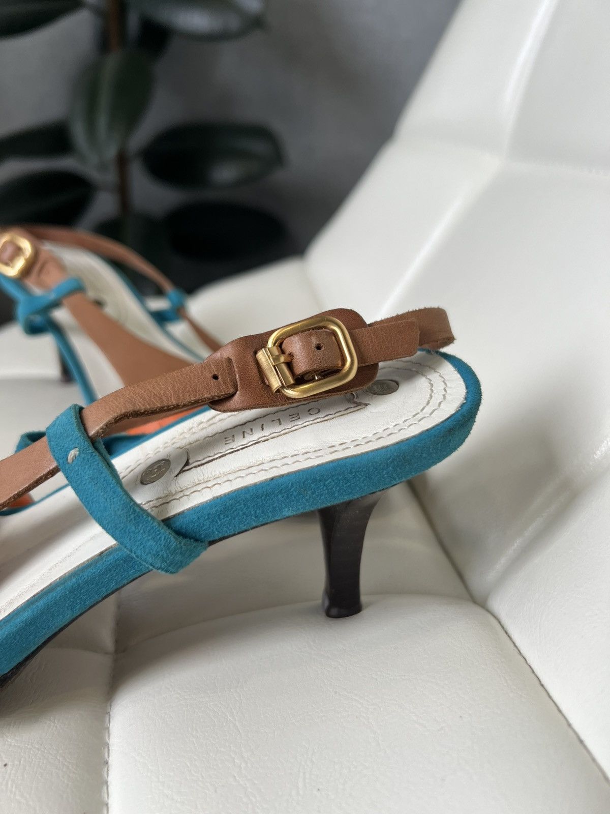 Celine Celine Leather Strappy Kitten Heel Sandals Size 37 Size US 7 / IT 37 - 3 Thumbnail