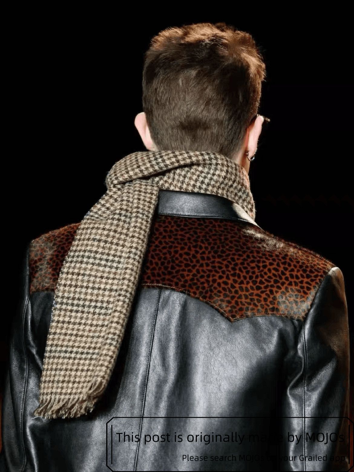 Sz50 Saint Laurent Paris 14AW Leopard Patch Leather Jacket 5