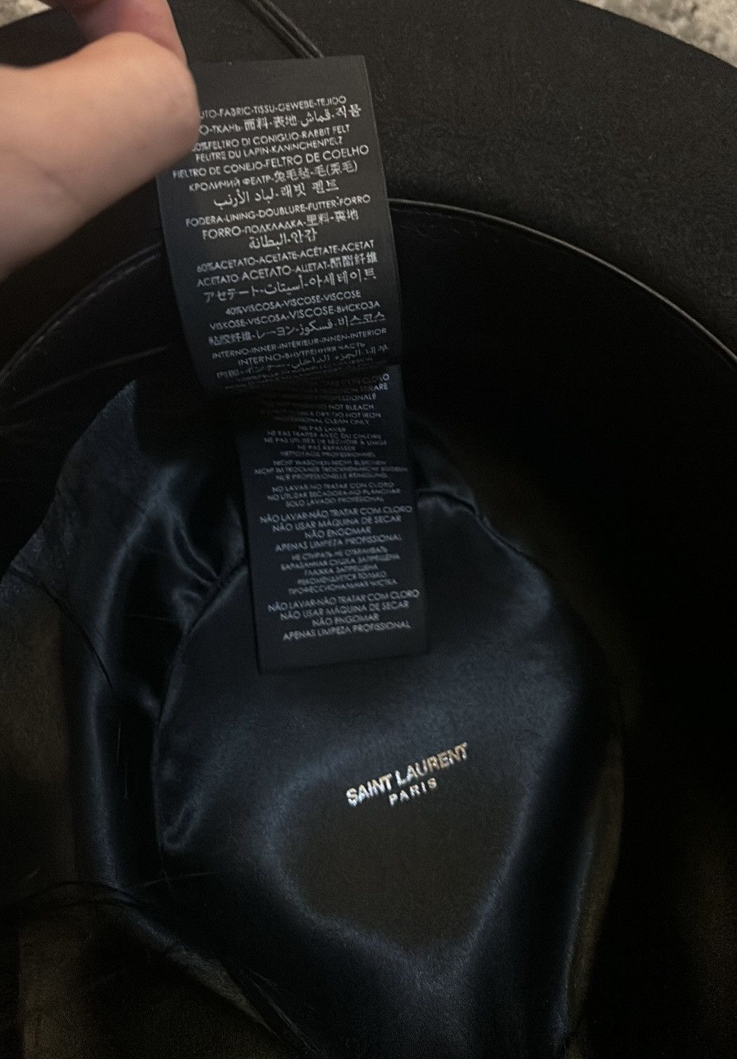 Saint Laurent Paris Saint Laurent Fedora Hat in Rabbit Felt size 58 Size ONE SIZE - 5 Thumbnail