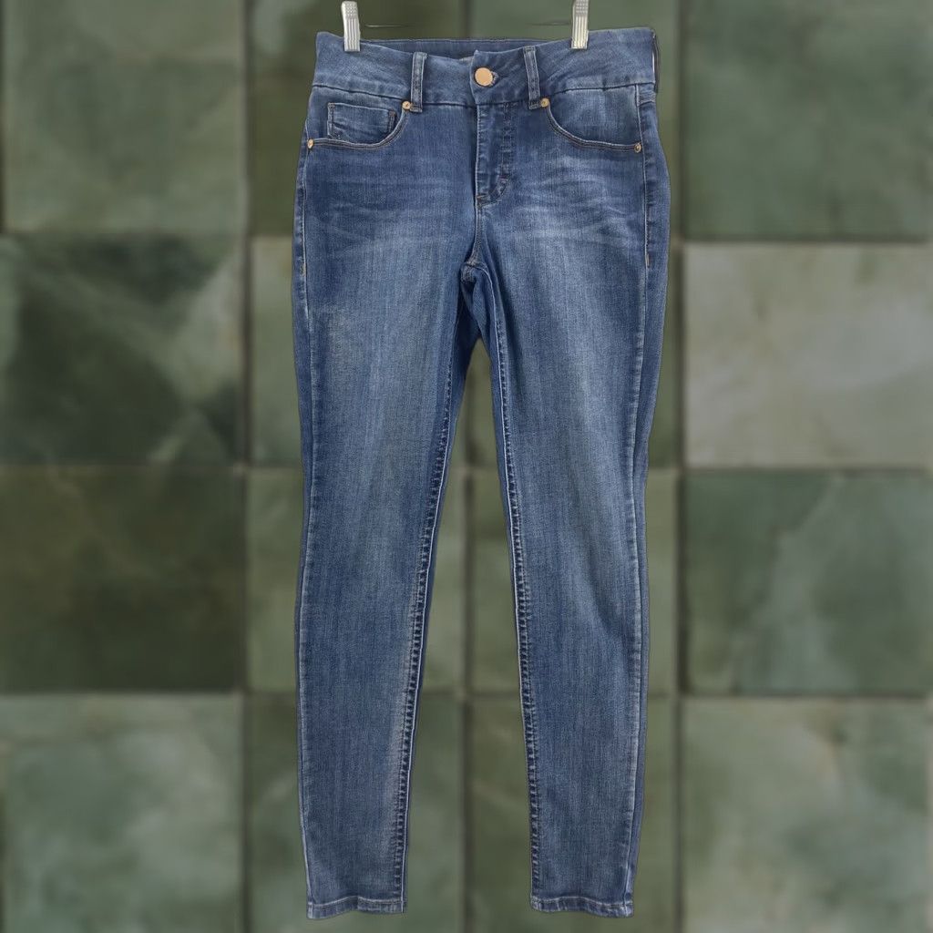 Vintage Seven7 Jeans Women 6 Tummy Less Mid Rise Blue Denim Skinny Regular Jeans Size 28" / US 6 / IT 42 - 1 Thumbnail