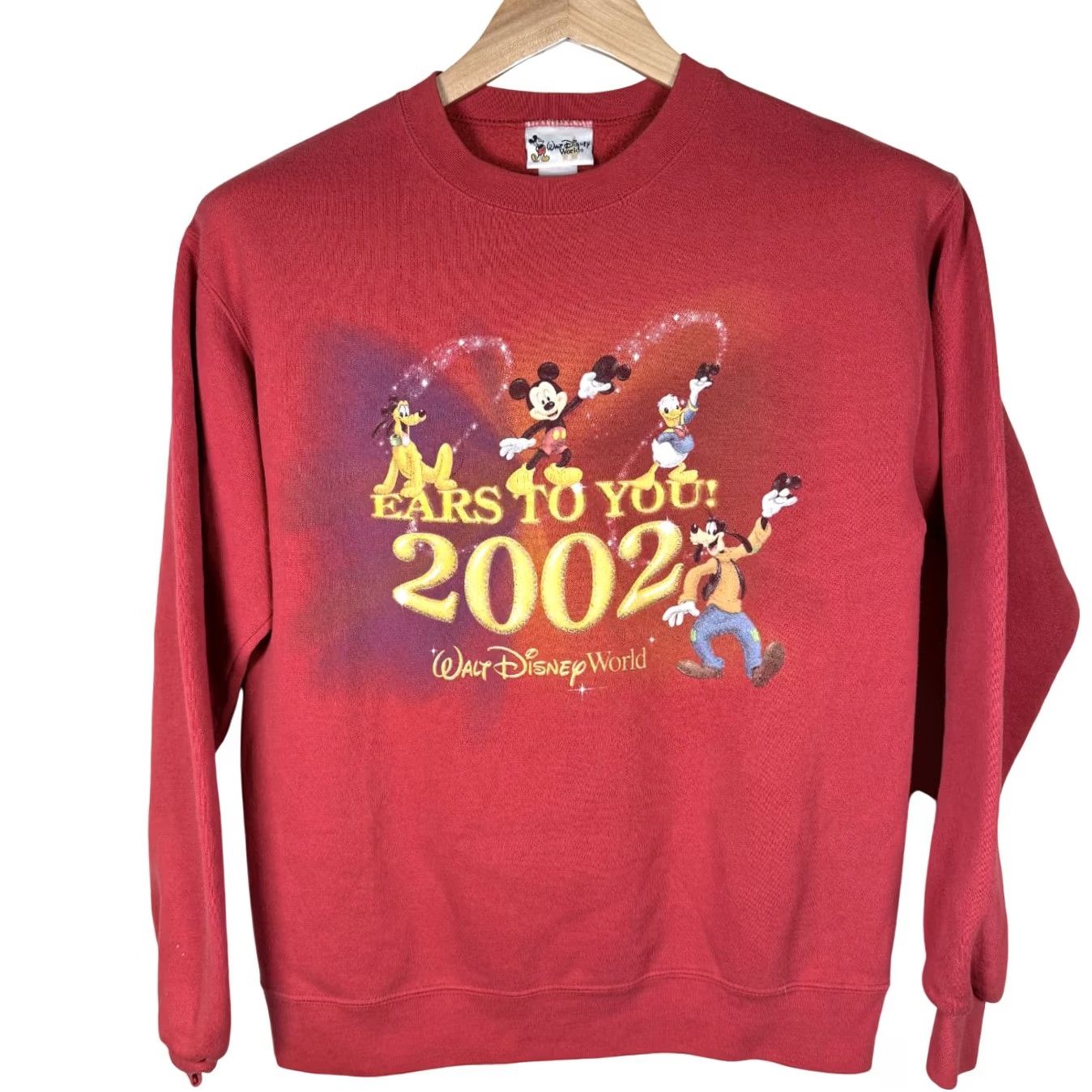Disney VTG Disney Mickey Mouse Ears To You Sweatshirt Red Crew Neck Adults M Size US M / EU 48-50 / 2 - 2 Thumbnail