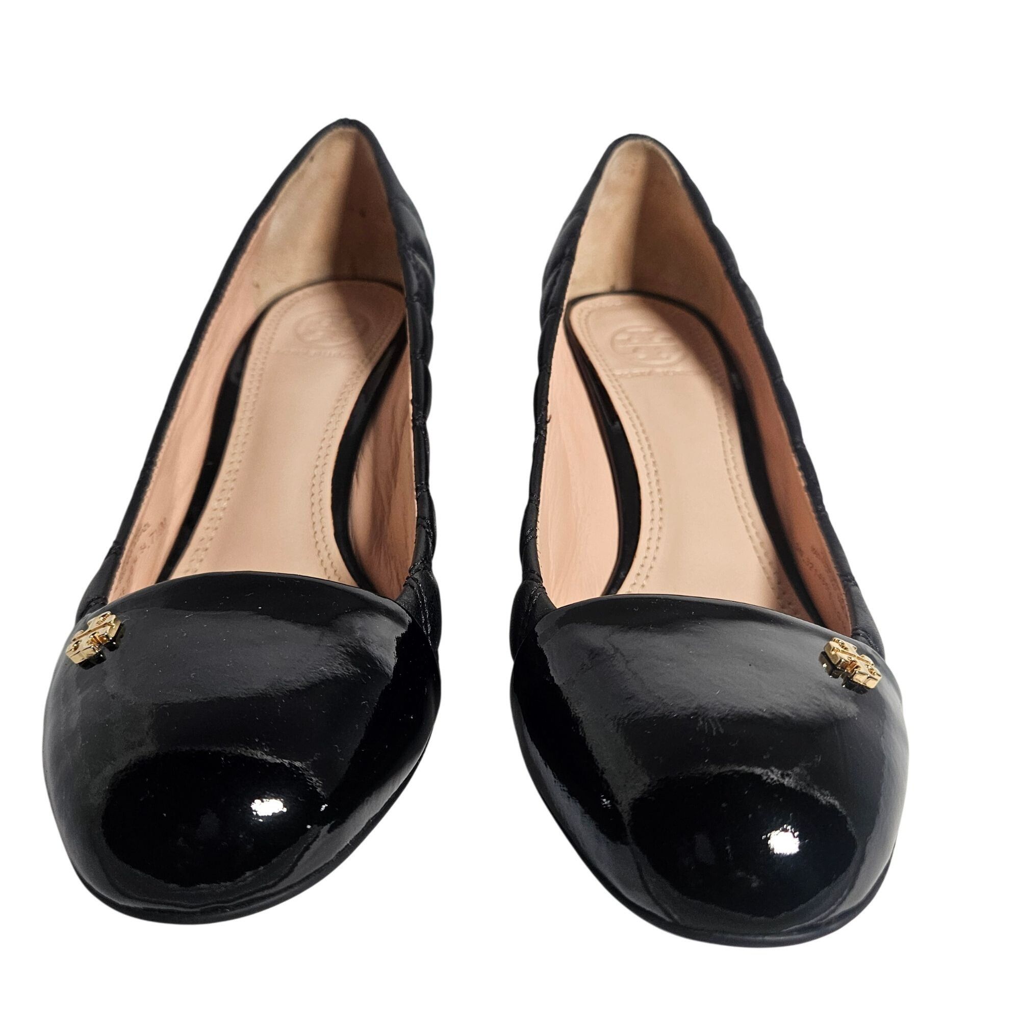 Tory Burch Tory Burch Womens Quilted Leather Wedges Black 7.5M | Quiet Size US 7.5 / IT 37.5 - 3 Thumbnail