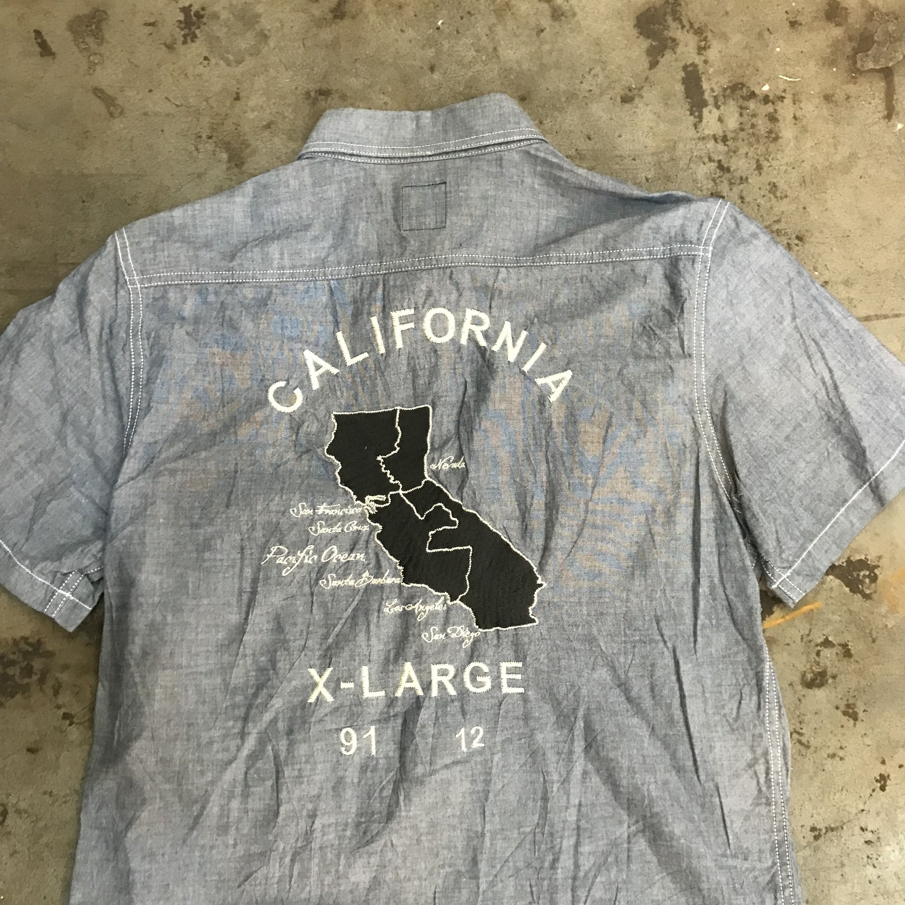 Hysteric Glamour × Xlarge Vintage X Large CPO military Chambray California Shirt Grey Size US M / EU 48-50 / 2 - 6 Thumbnail