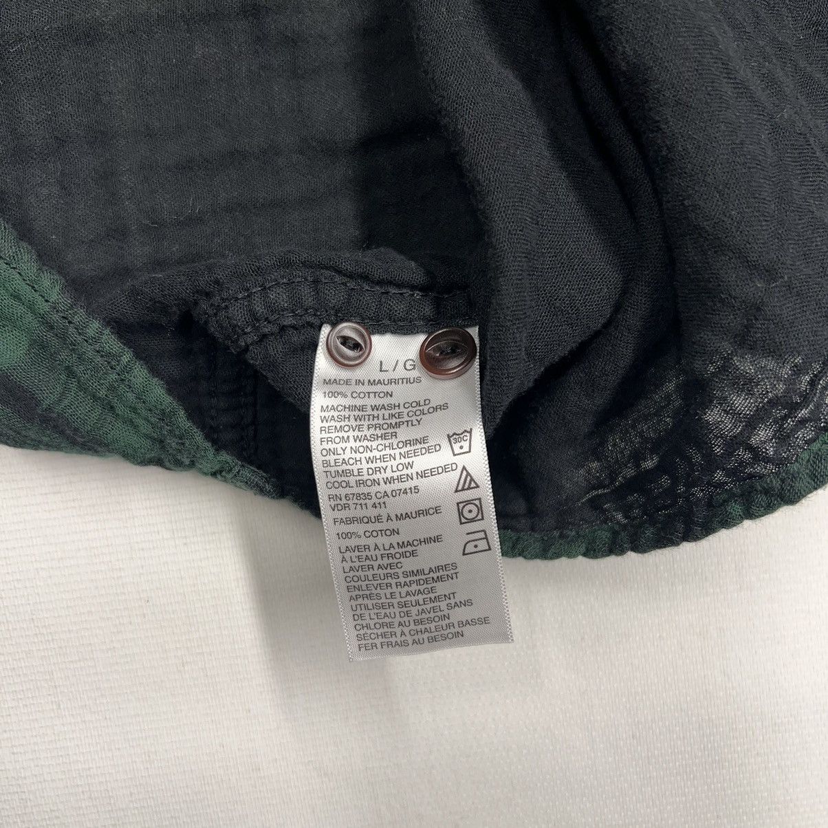 Nautica Nautica Jeans Co Flannel Shirt Green Button Plaid Pockets Size US L / EU 52-54 / 3 - 8 Thumbnail