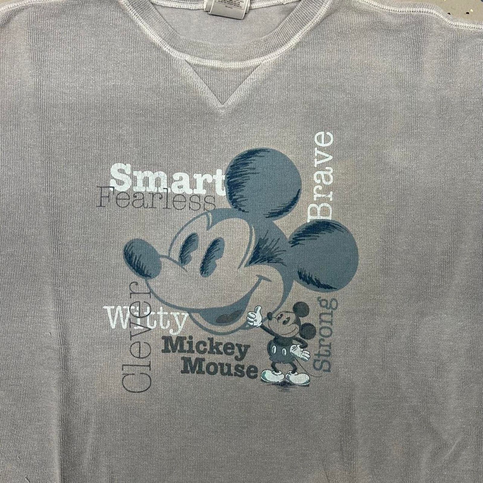 Disney Y2K Grey/Blue Disney Mickey Mouse sweatshirt Size XL / US 12-14 / IT 48-50 - 2 Thumbnail