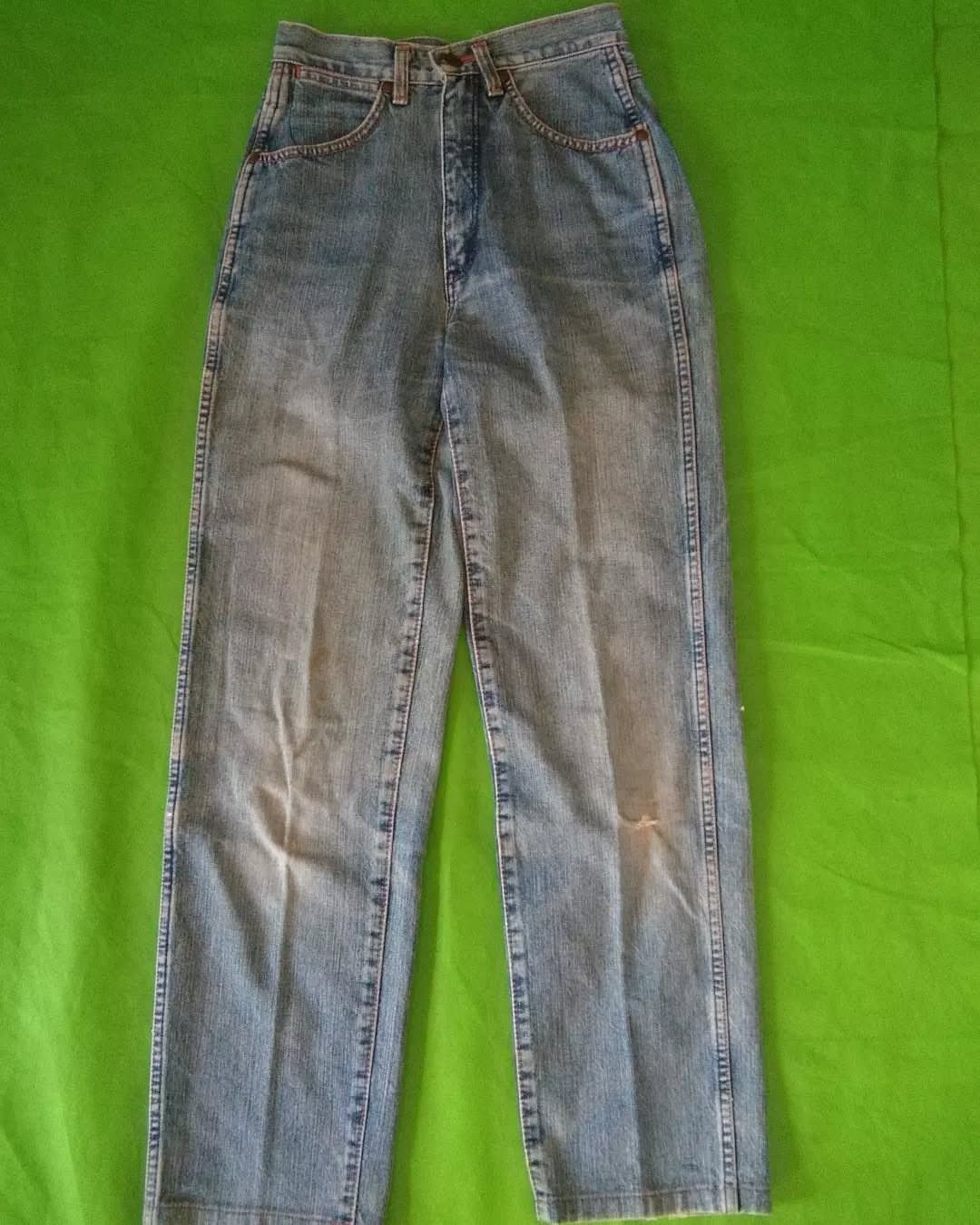 Wrangler 1990s Lady Wrangler Blue Faded Woman Denim Jeans Size 25" / US 0 / IT 36 - 3 Thumbnail