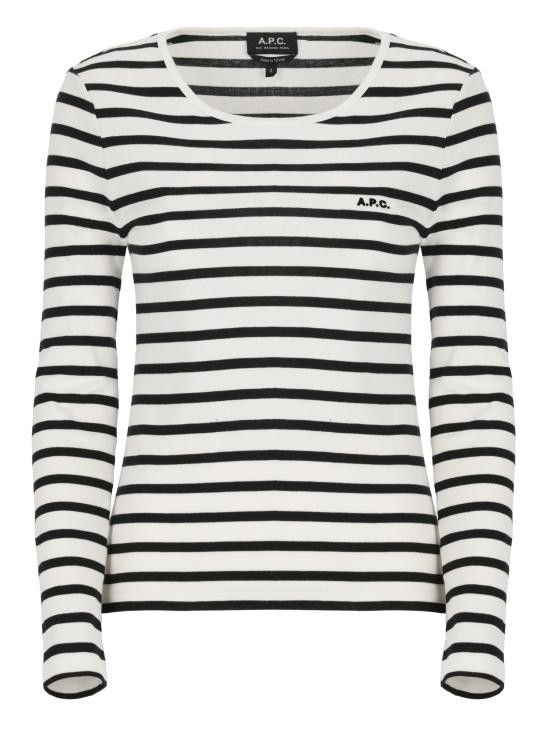 A.P.C. A.P.C. Women Sweater COHCA F26373 TAT White Size L / US 10 / IT 46 - 1 Thumbnail