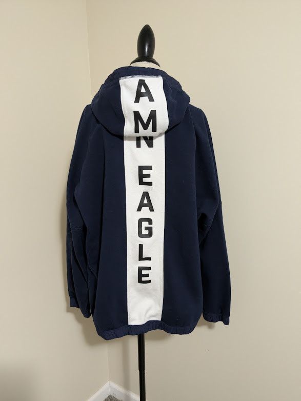 American Eagle Outfitters American Eagle classic blue & white hoodie Size US XXL / EU 58 / 5 - 4 Thumbnail