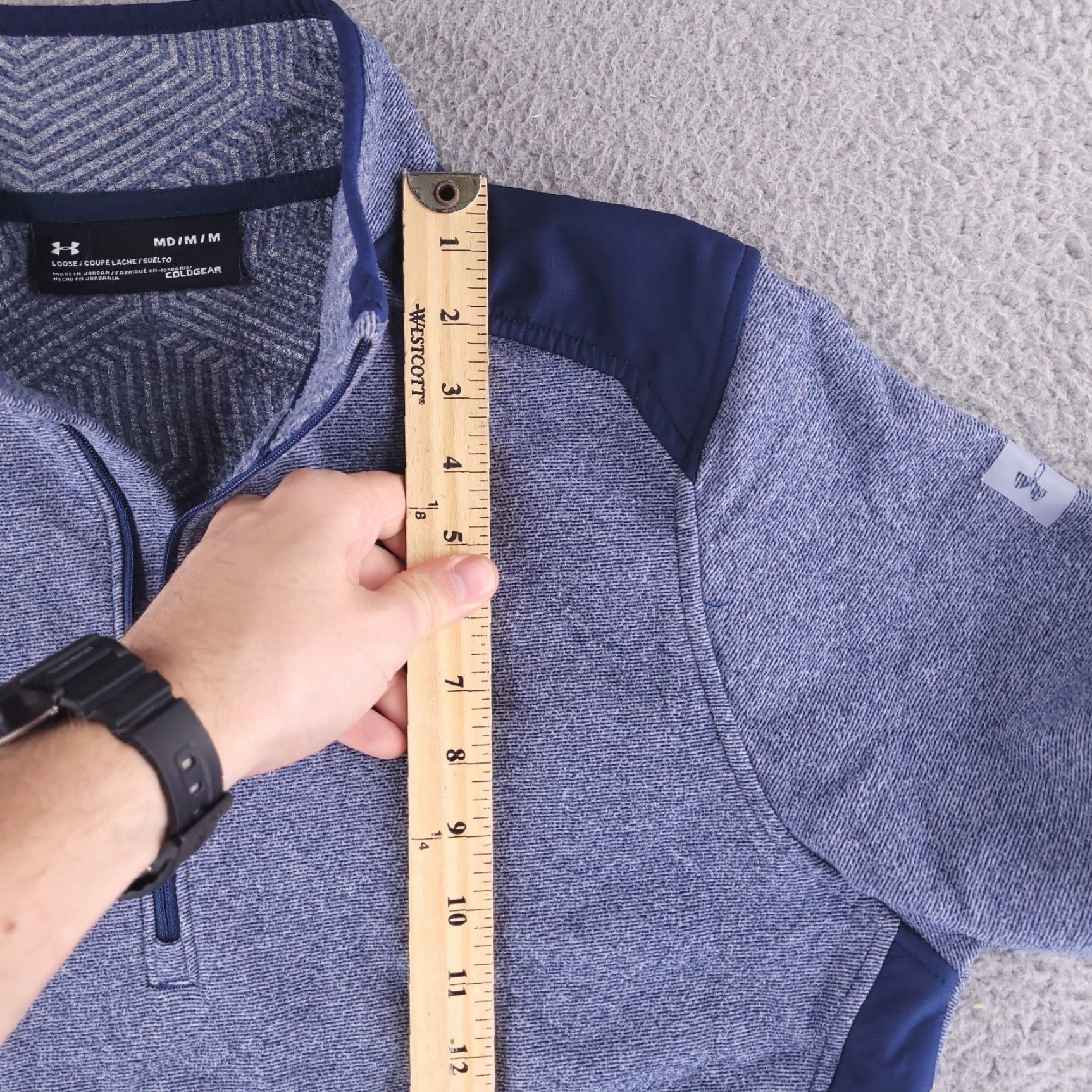 Under Armour Under Armour Sweater Men M Blue Quarter Zip ColdGear Infrared Golf Run Size US M / EU 48-50 / 2 - 6 Thumbnail