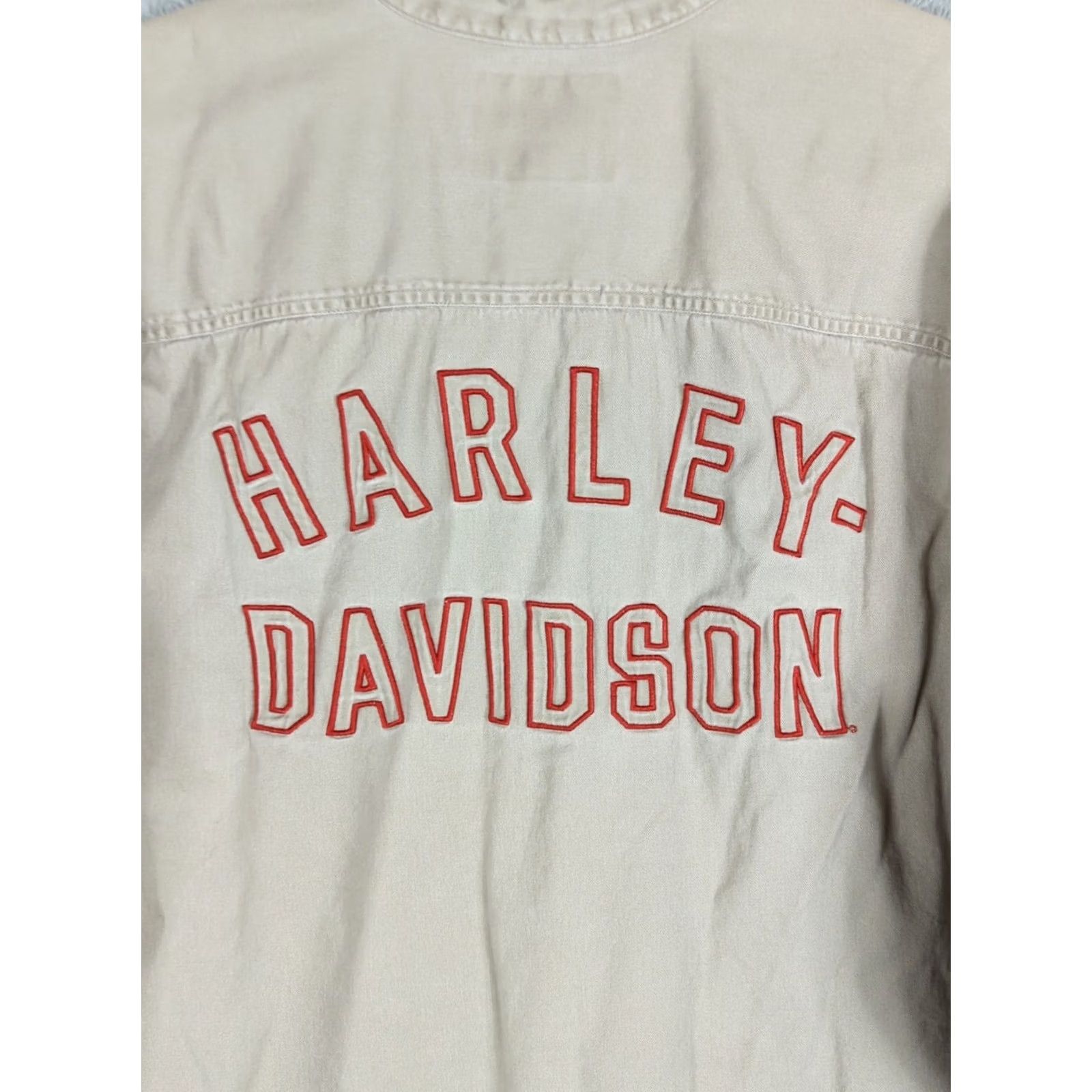 Harley Davidson VINTAGE Harley Davidson Shirt Mens XXL Button Down Khaki Tan Embroidered Biker Size US XXL / EU 58 / 5 - 2 Thumbnail