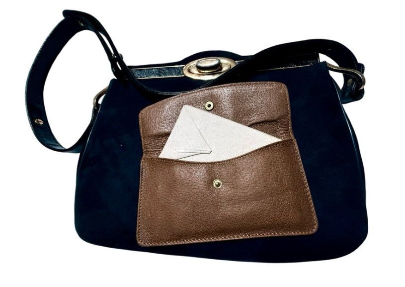 Other VTG Crouch & Fitzgerald Black Suede Bag & Adjustable Strap Size ONE SIZE - 8 Thumbnail