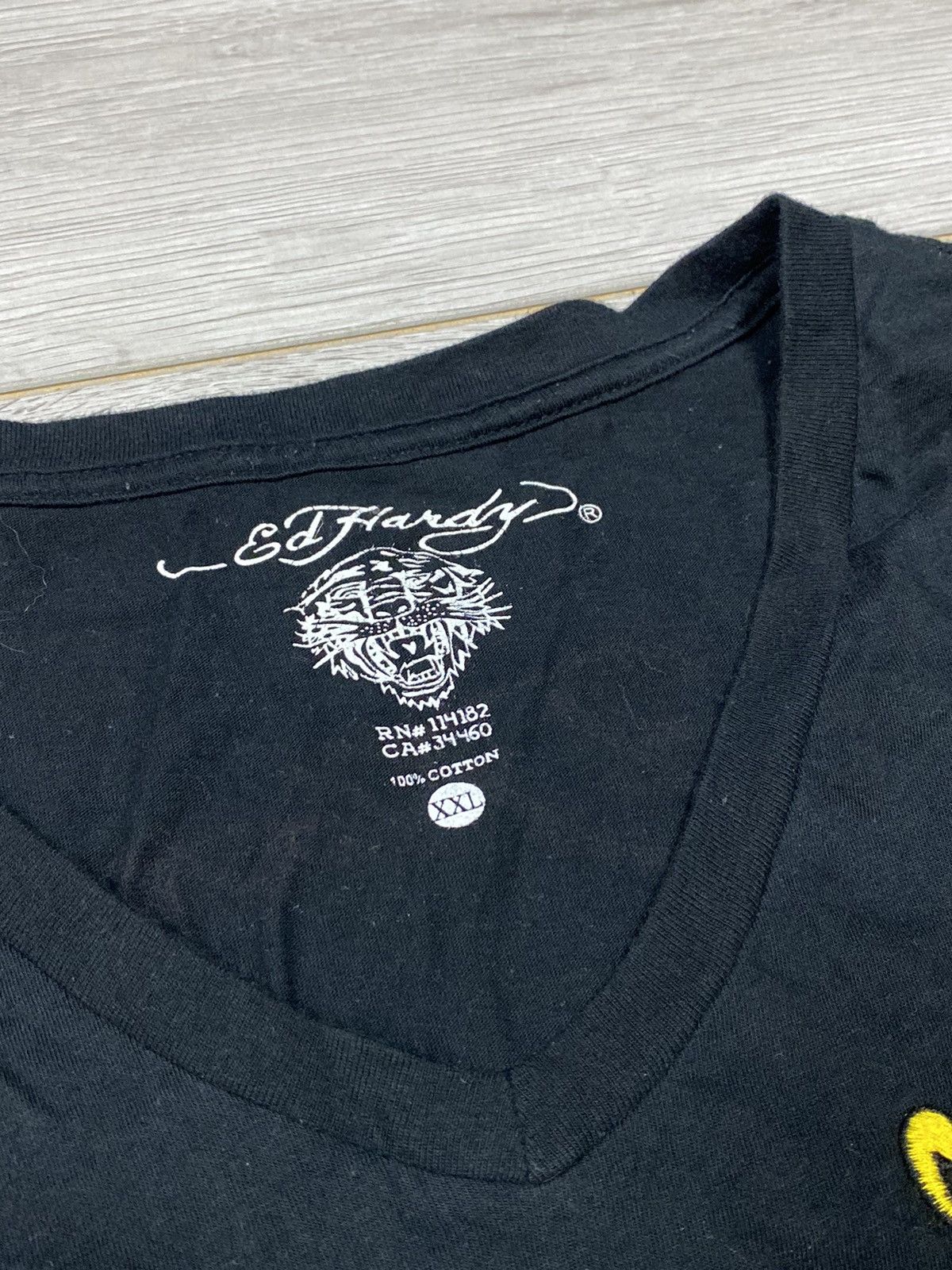 Ed Hardy Ed Hardy skull ☠️ spell out big logo t-shirt Size US XXL / EU 58 / 5 - 5 Thumbnail