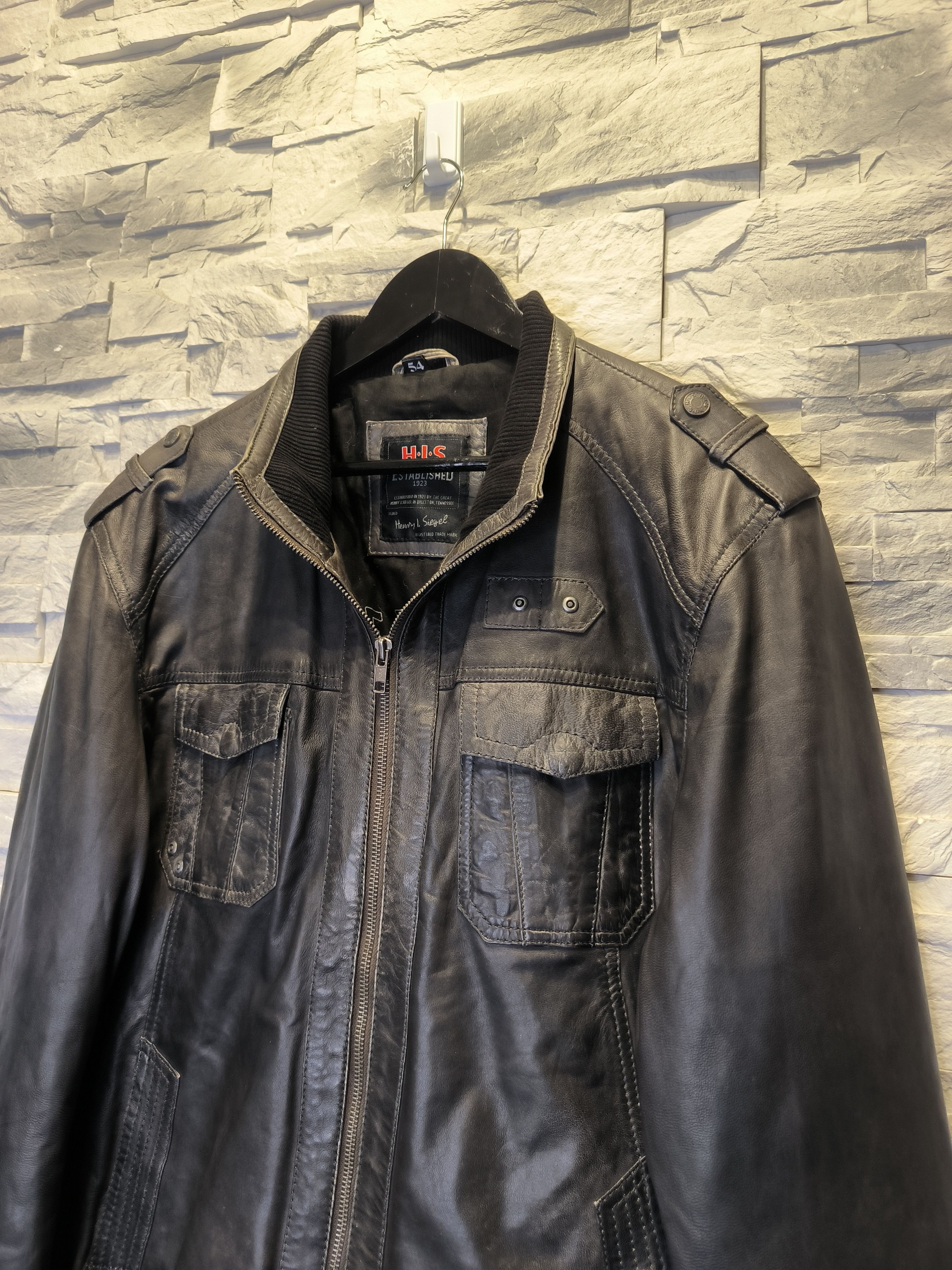 Other Vintage Leather Jacket Black Size US M / EU 48-50 / 2 - 2 Thumbnail