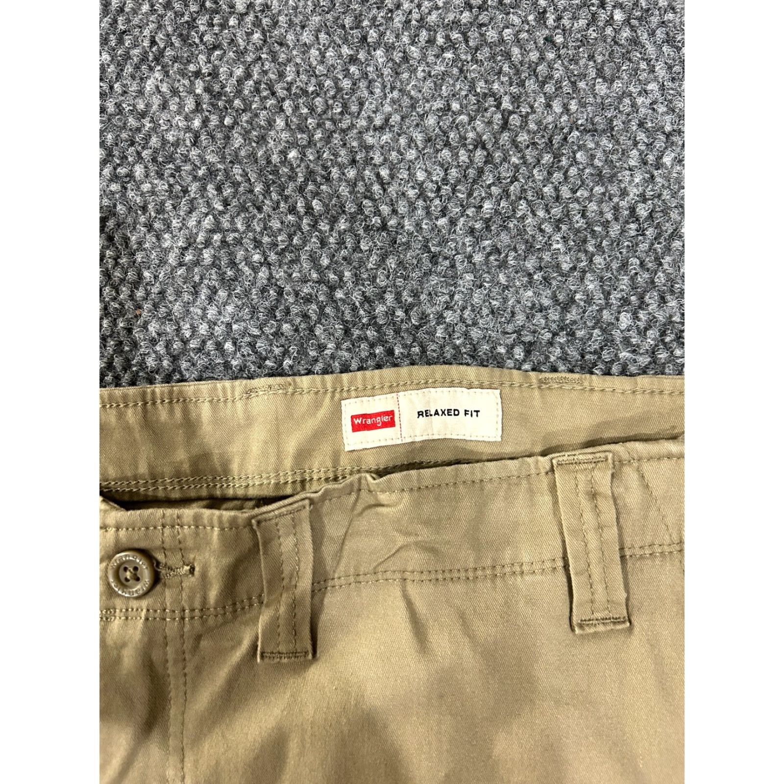 Wrangler Wrangler Cargo Pants Mens 44x32 Beige Regular Relaxed Straight Cargo Pocket Cotton Spandex Workwear Casual Pockets Size US 44 / EU 60 - 4 Thumbnail