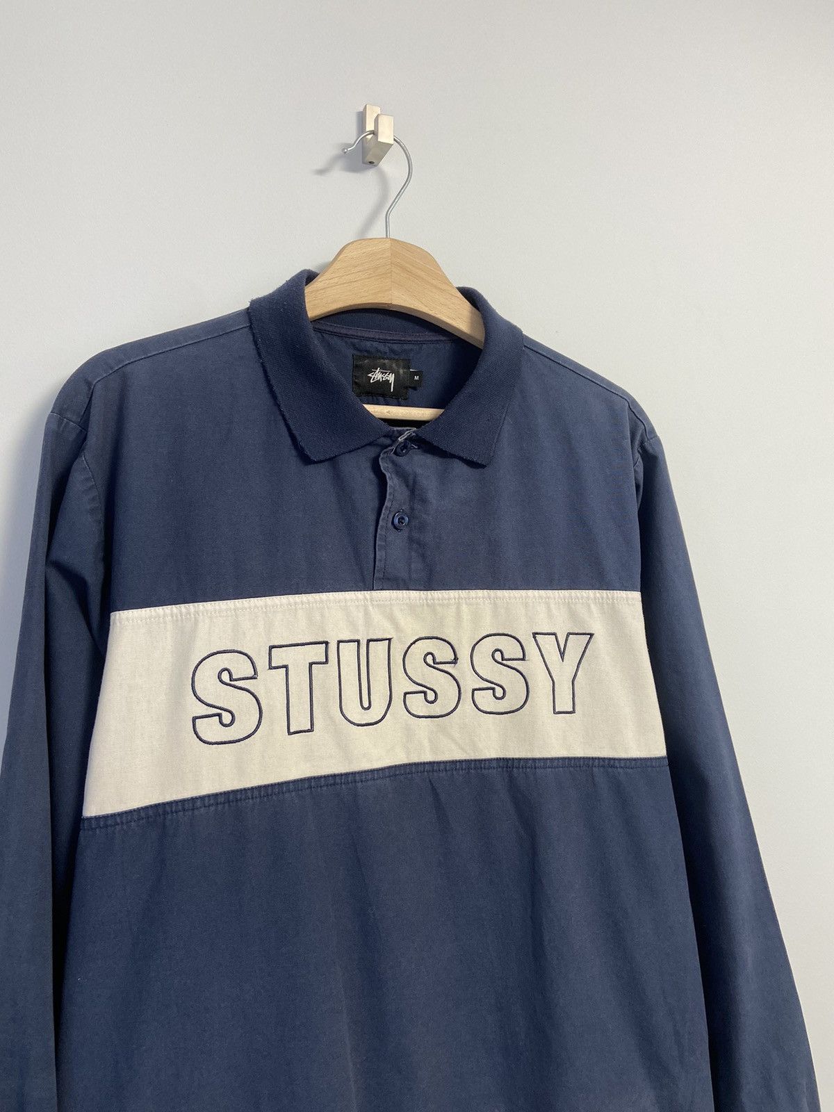 Stussy STUSSY Shirt Rugby Stitches Logo Patchwork Size US M / EU 48-50 / 2 - 2 Thumbnail