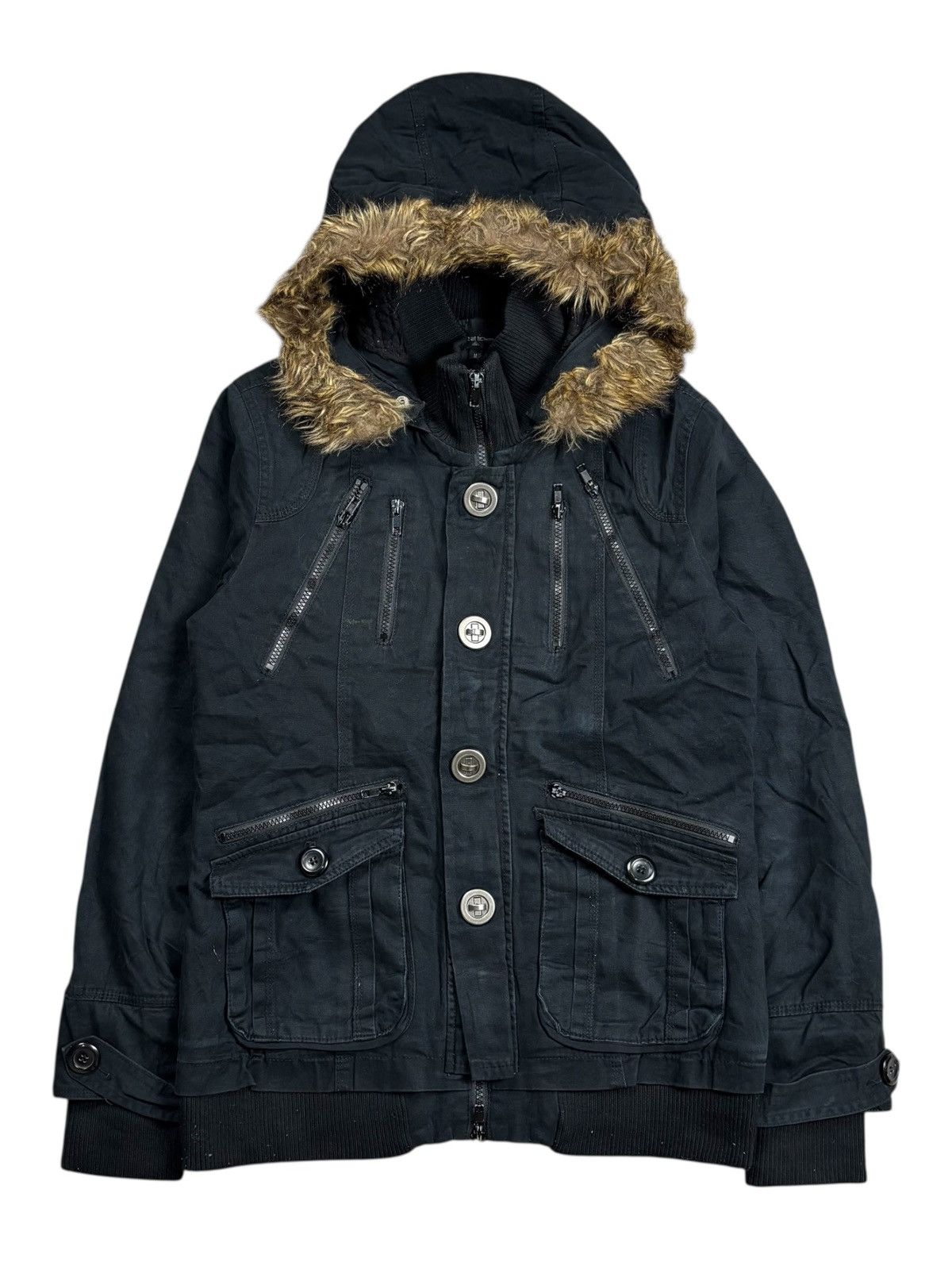 BUFFALO BOBS 2000s In The Attic - Vkei Style Fur Hoodie Jacket Size US M / EU 48-50 / 2 - 1 Thumbnail