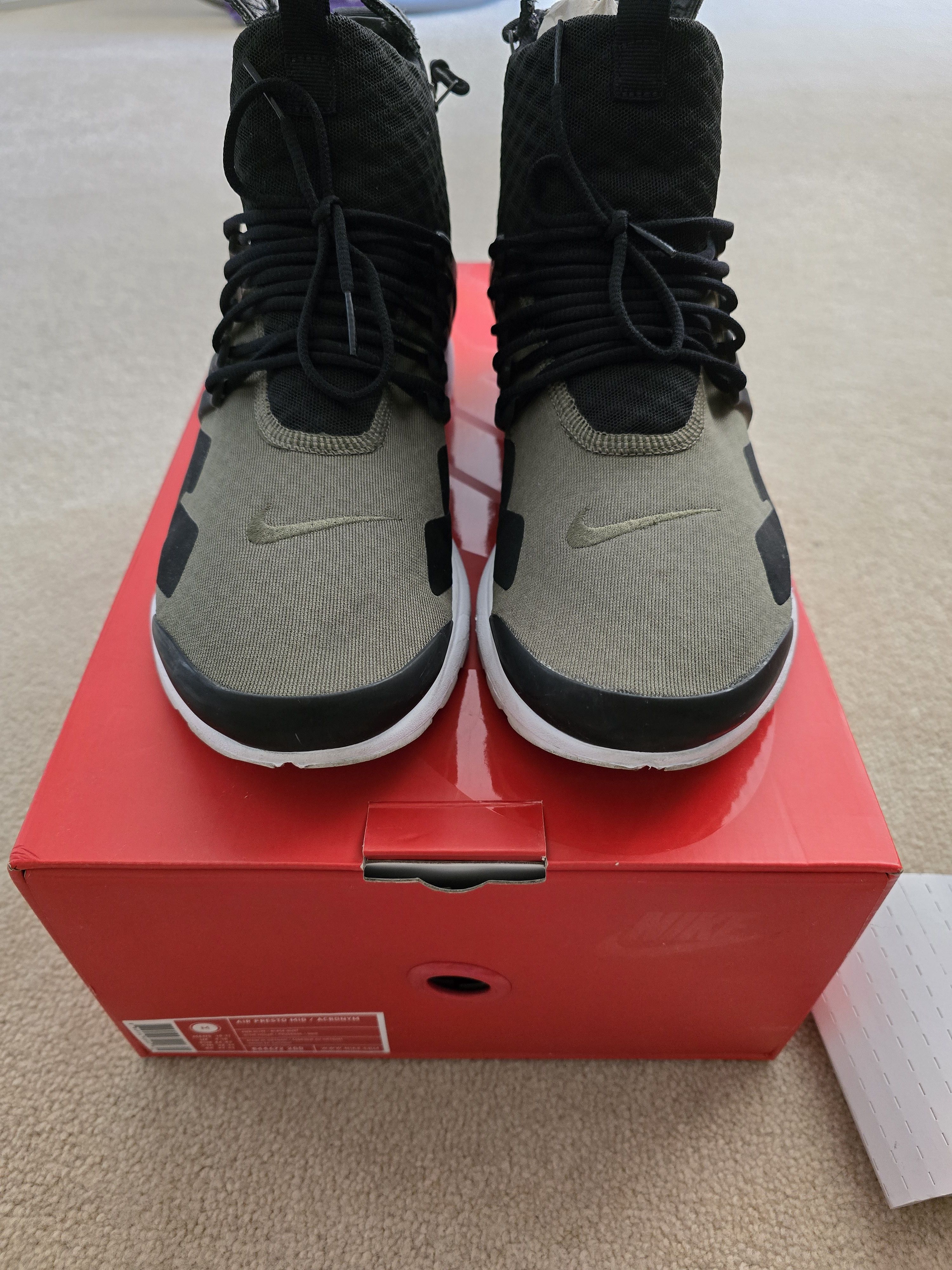 Acronym × Nike Acronym x Nike Air Presto Medium Olive/Dust-Black Size US 10.5 / EU 43-44 - 1 Thumbnail