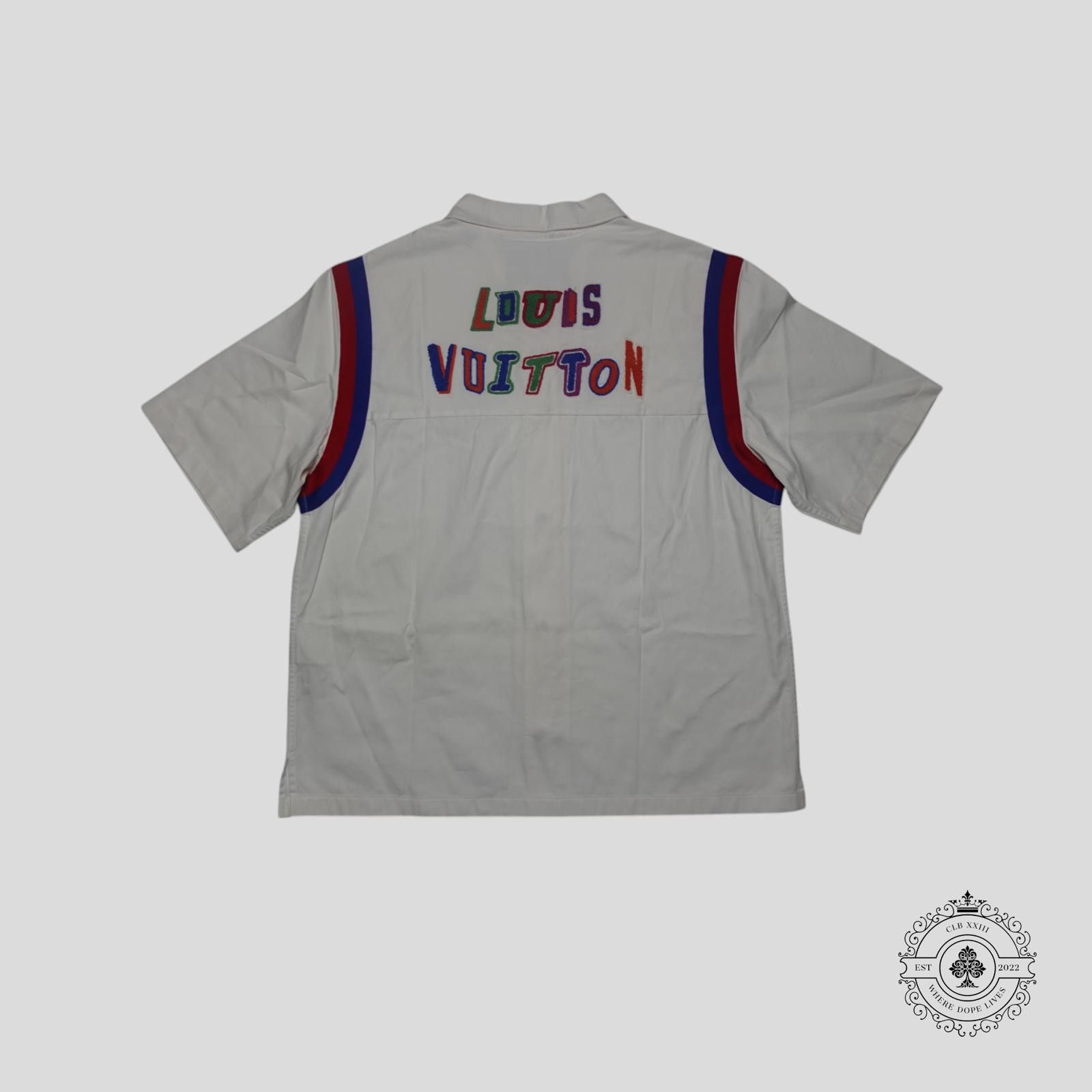 Louis Vuitton Louis Vuitton X NBA Patched Button Up in White Size US XXL / EU 58 / 5 - 2 Thumbnail