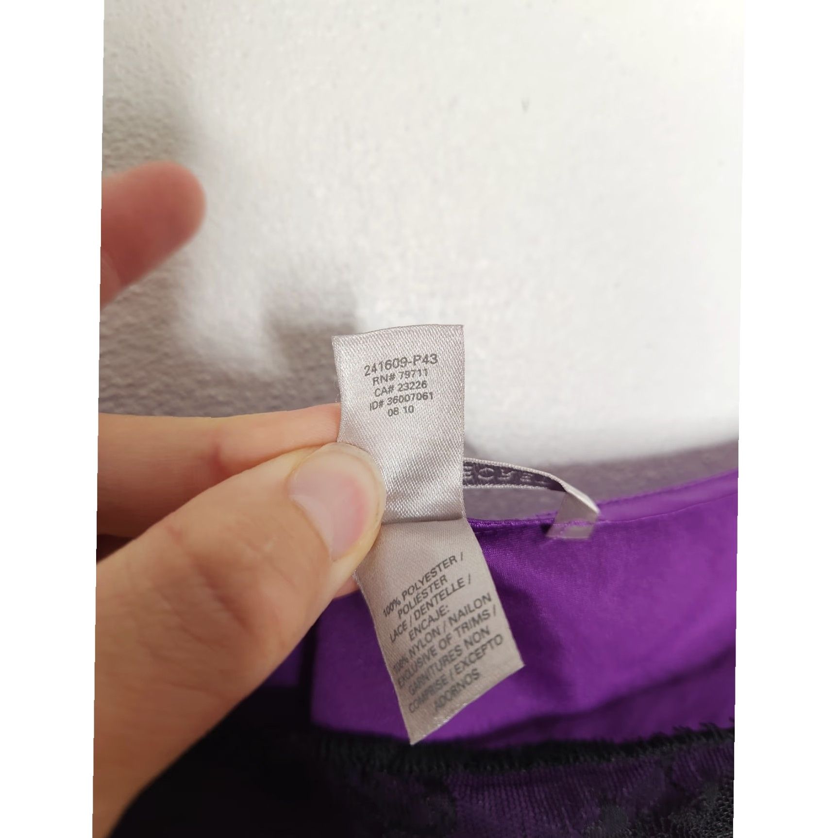 Victoria's Secret VINTAGE Victoria's Secret Satin Slip Dress Lace Bows Purple L Women's Short 32 18 90s Y2K Witchy Dress Size L / US 10 / IT 46 - 8 Thumbnail