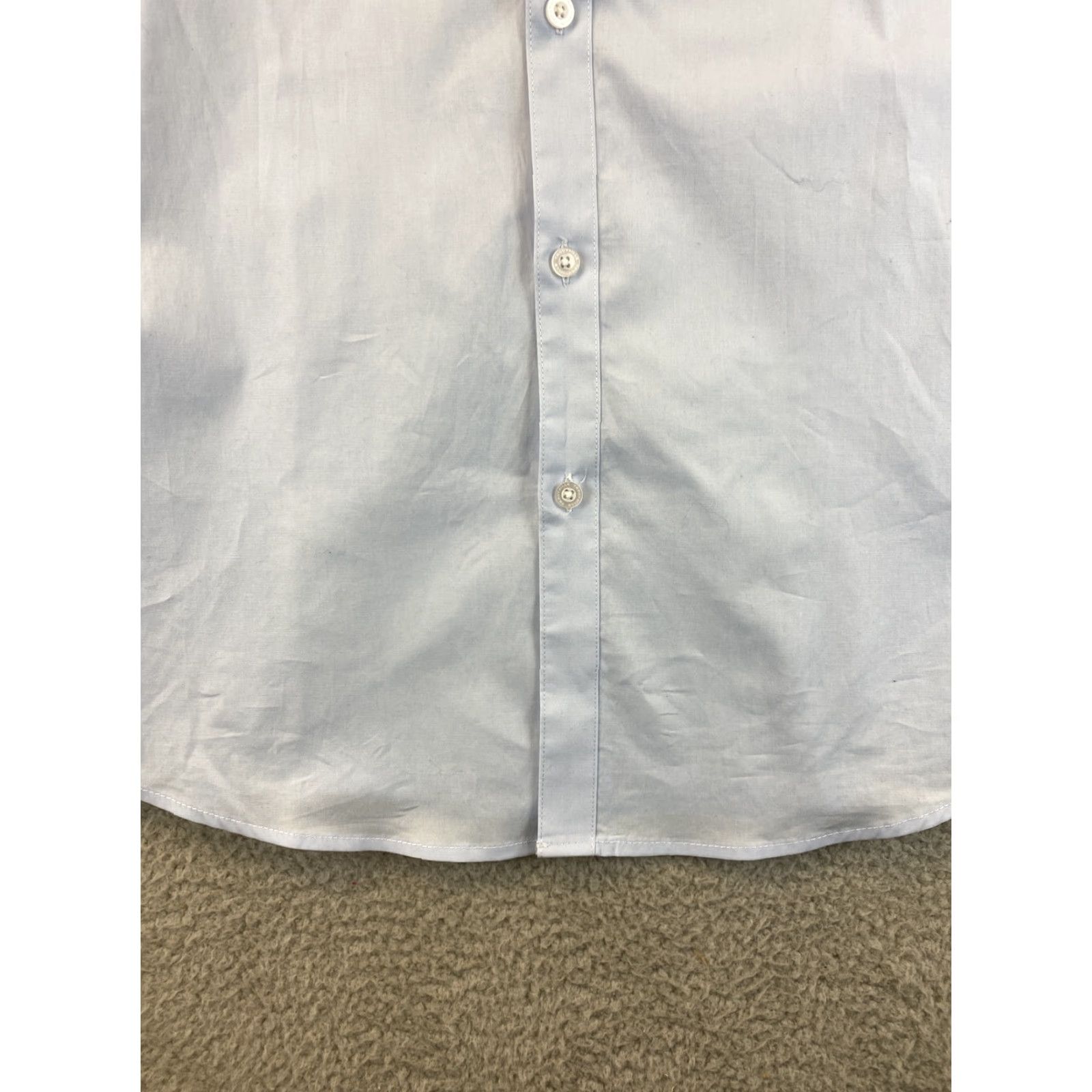 Vintage Trouvaille Paris Men's M Short Sleeve Casual Dress Shirt Blue Shirt Button-Up Casual Beach Hawaiian 80-17 Mens Size US M / EU 48-50 / 2 - 3 Thumbnail