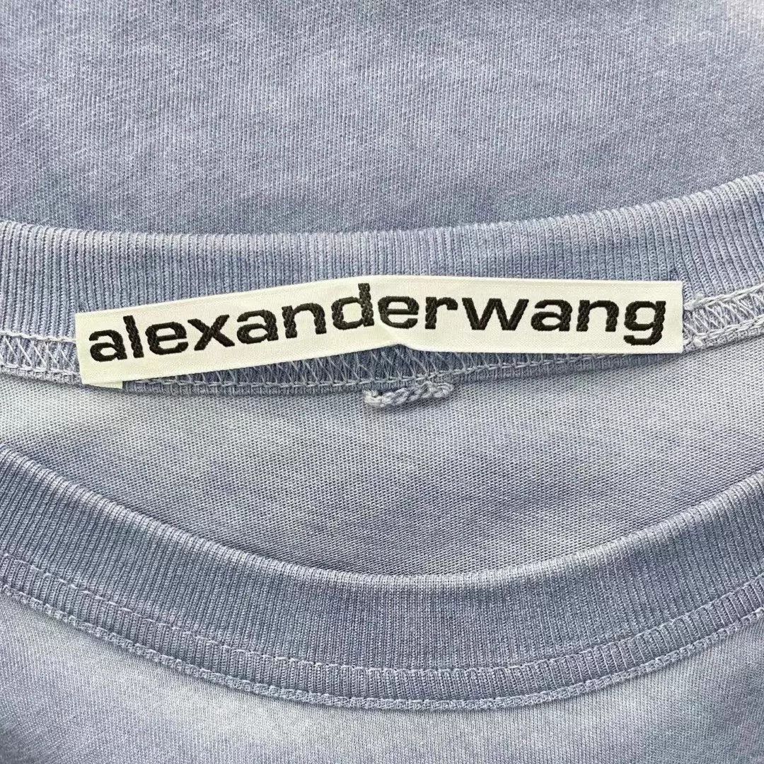 Alexander Wang Alexander Wang Mist Blue Crystal Logo Tee S Size US S / EU 44-46 / 1 - 5 Thumbnail