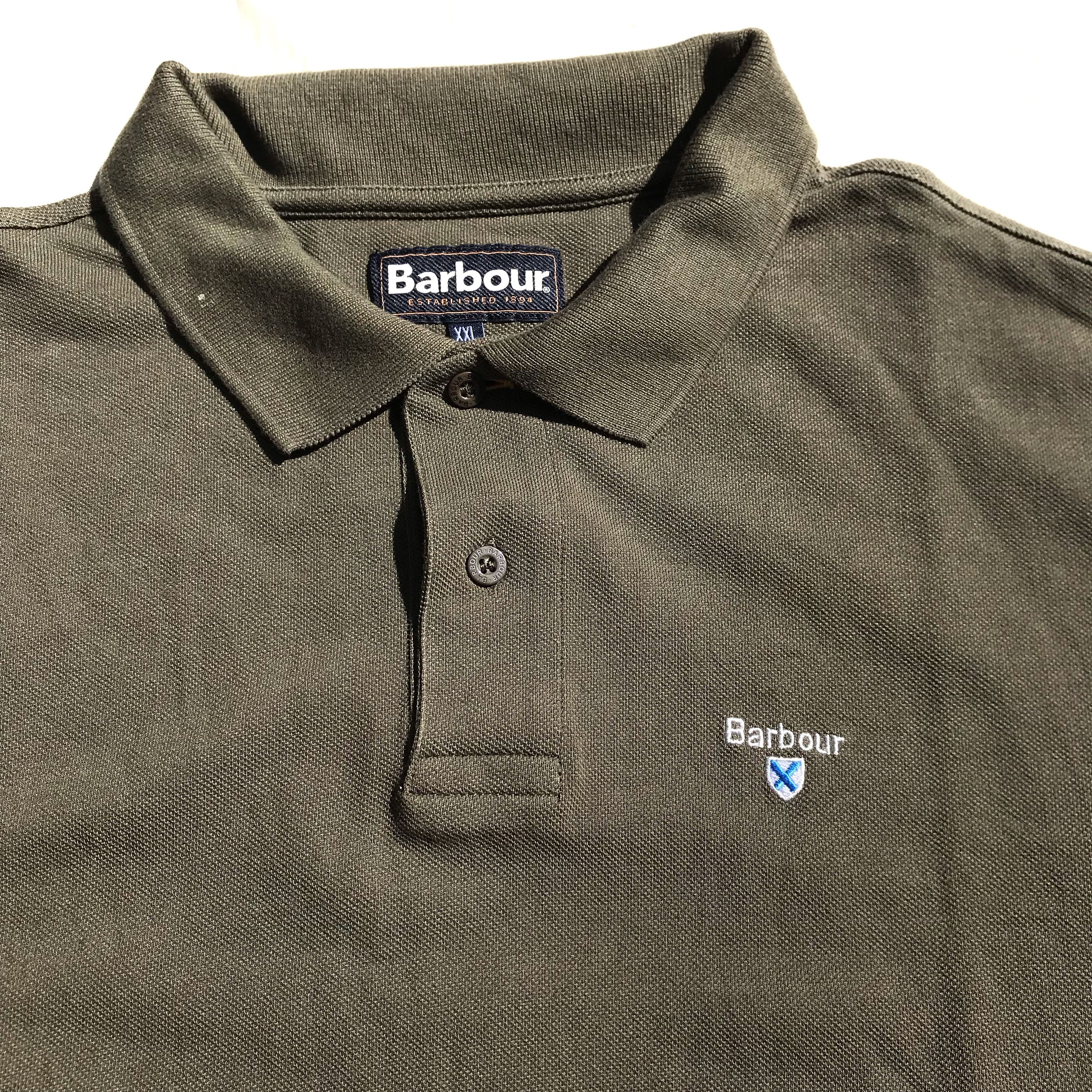 Barbour Barbour Green Olive Polo Shirt Made in Portugal Size US XXL / EU 58 / 5 - 12 Thumbnail