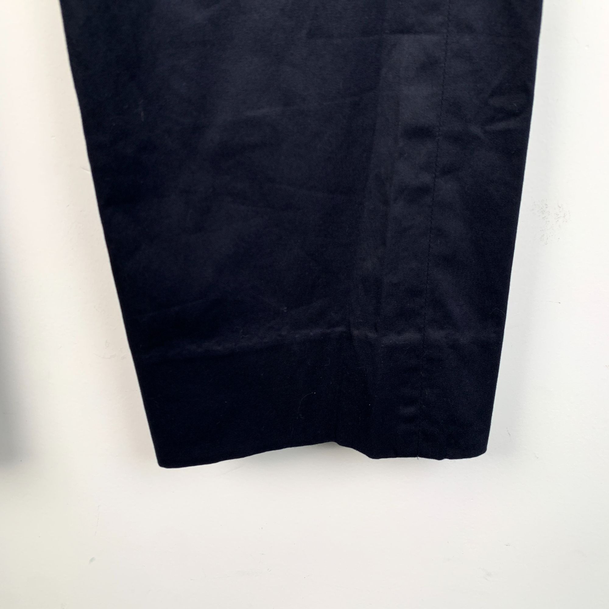 Hermes Hermes Black Cotton Straight Leg Trousers W/ Zipper Details Size US 26 / EU 42 - 5 Thumbnail