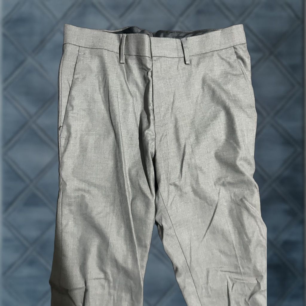 Kenneth Cole KENNETH COLE Reaction Flat Front PANTS 30x29 Gray Solid Dress Pants Men Regular Cotton Polyester"} Size US 30 / EU 46 - 1 Thumbnail