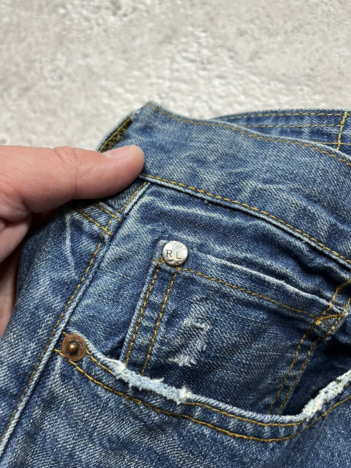 Polo Ralph Lauren Denim & Supply Ralph Lauren Slim Fit Jeans Medium Wash Size US 34 / EU 50 - 11 Thumbnail