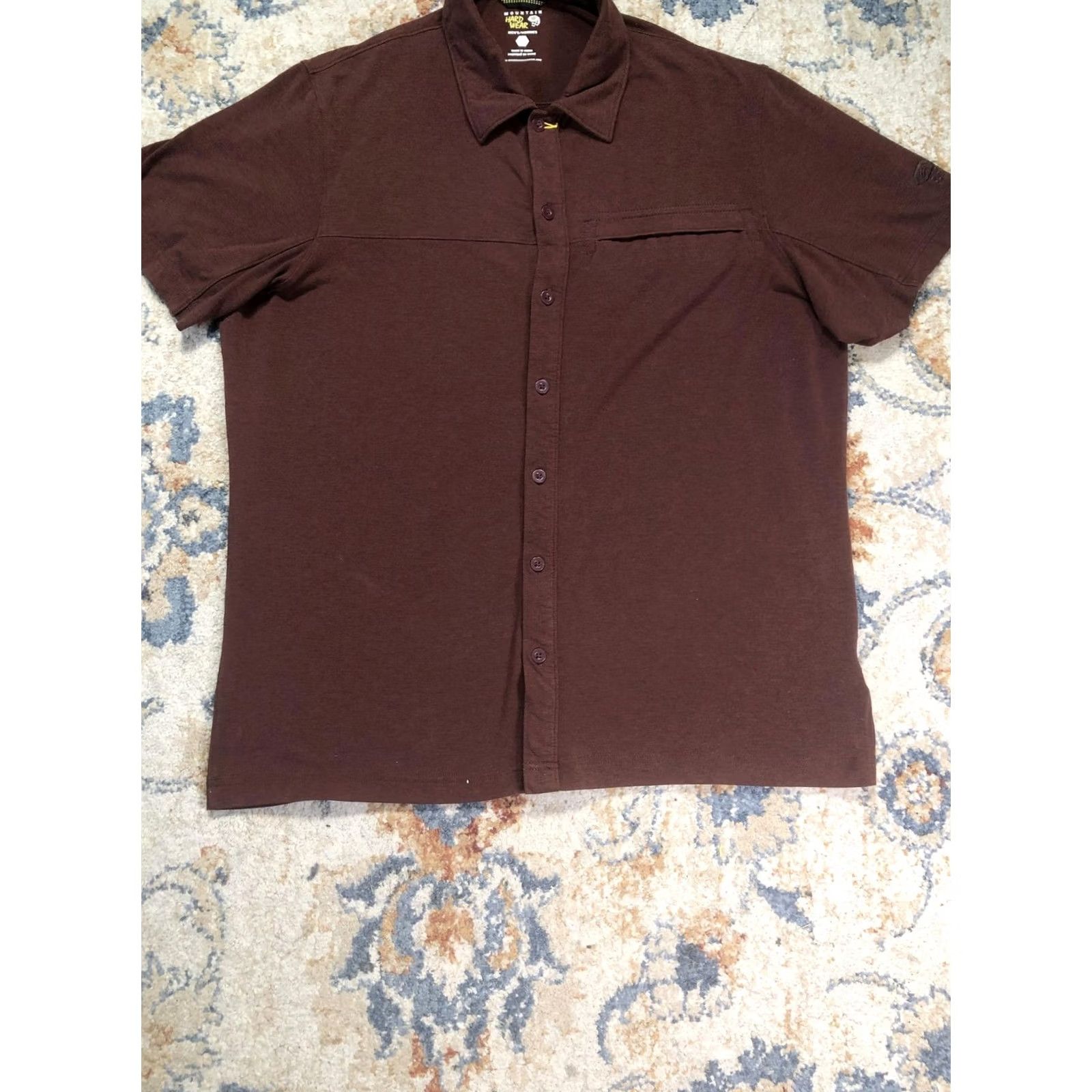 Mountain Hardwear Mountain Hardwear Shirt Mens M Brown Solid Short Sleeve Button Up Casual Size US M / EU 48-50 / 2 - 5 Thumbnail