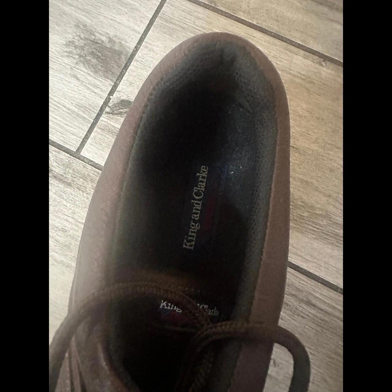 Clarks Mens Used Brown Leather Clarke Size US 12 / EU 45 - 3 Thumbnail