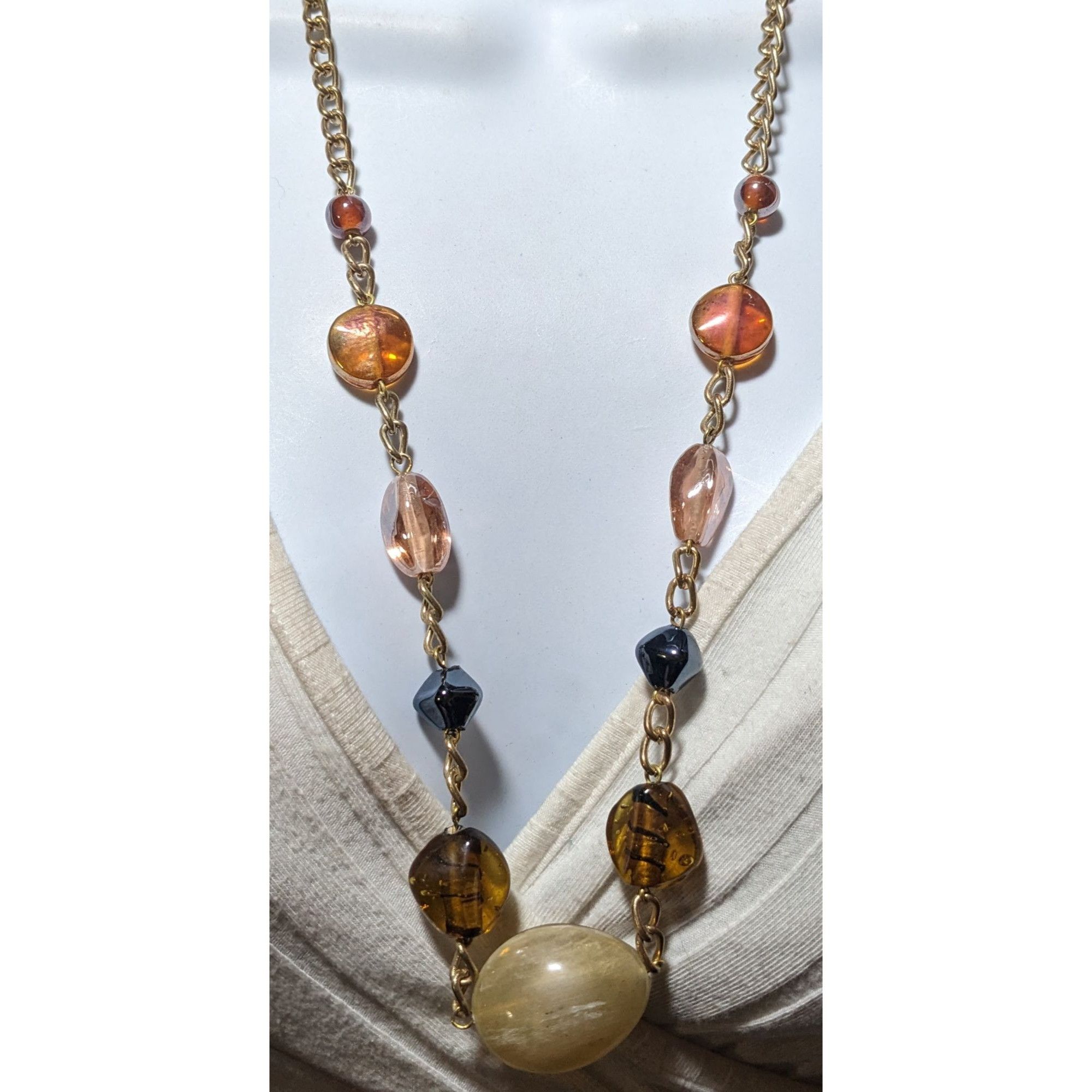 Other Rainbow Glass Beaded Statement Necklace Size ONE SIZE - 5 Thumbnail