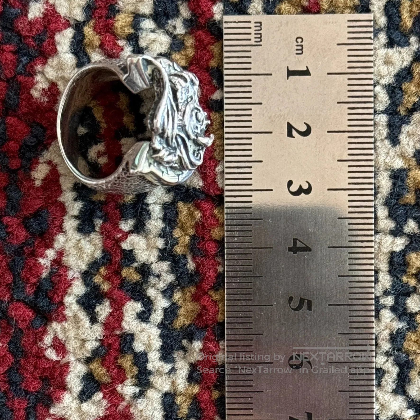 Vintage Vintage American Handmade 3D Horseshoe 925 Silver Ring. Size ONE SIZE - 7 Thumbnail