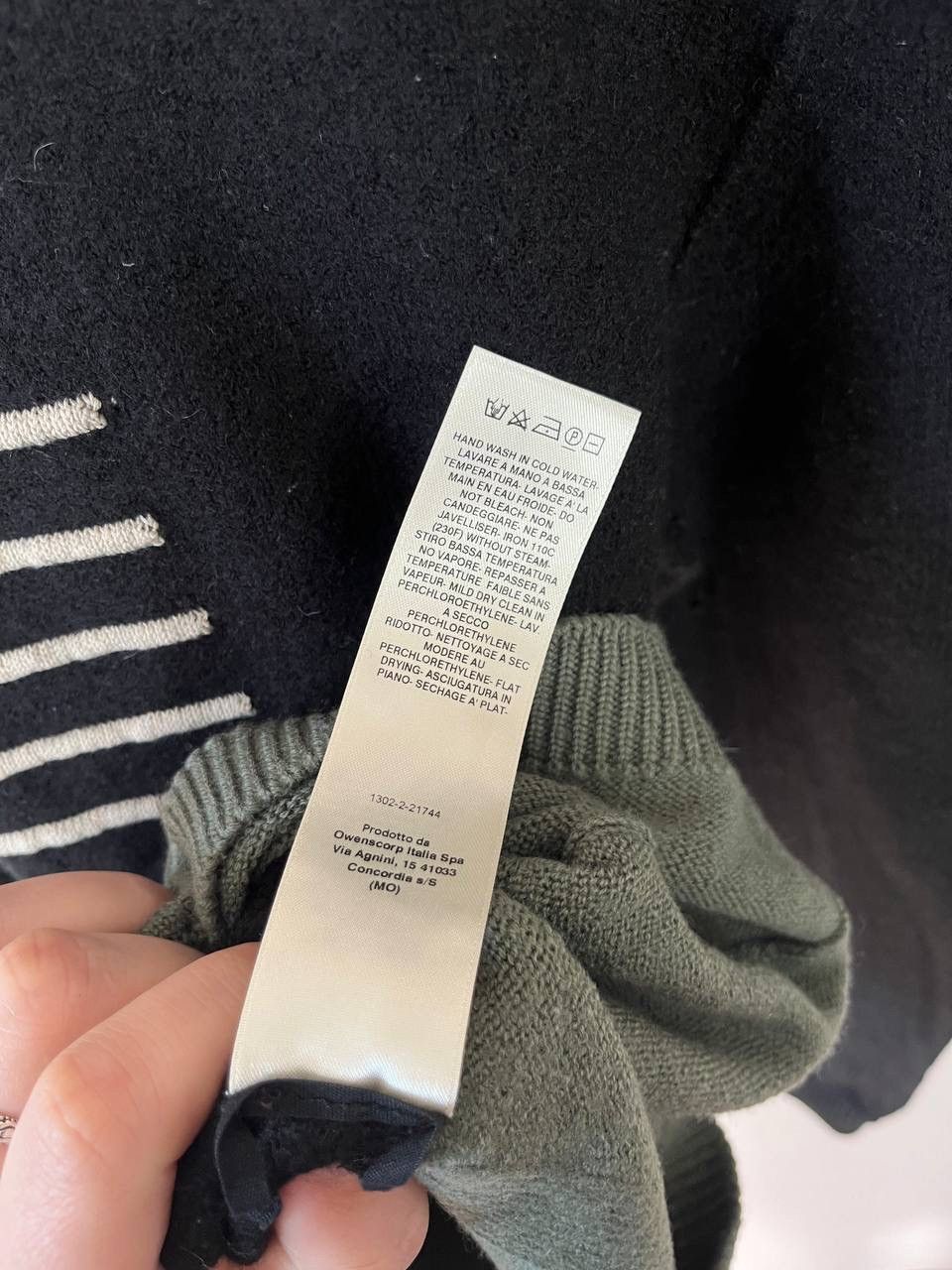 Rick Owens Rick Owens Wool Colorblock Striped Sweater Black Moss Pearl Size US S / EU 44-46 / 1 - 12 Thumbnail