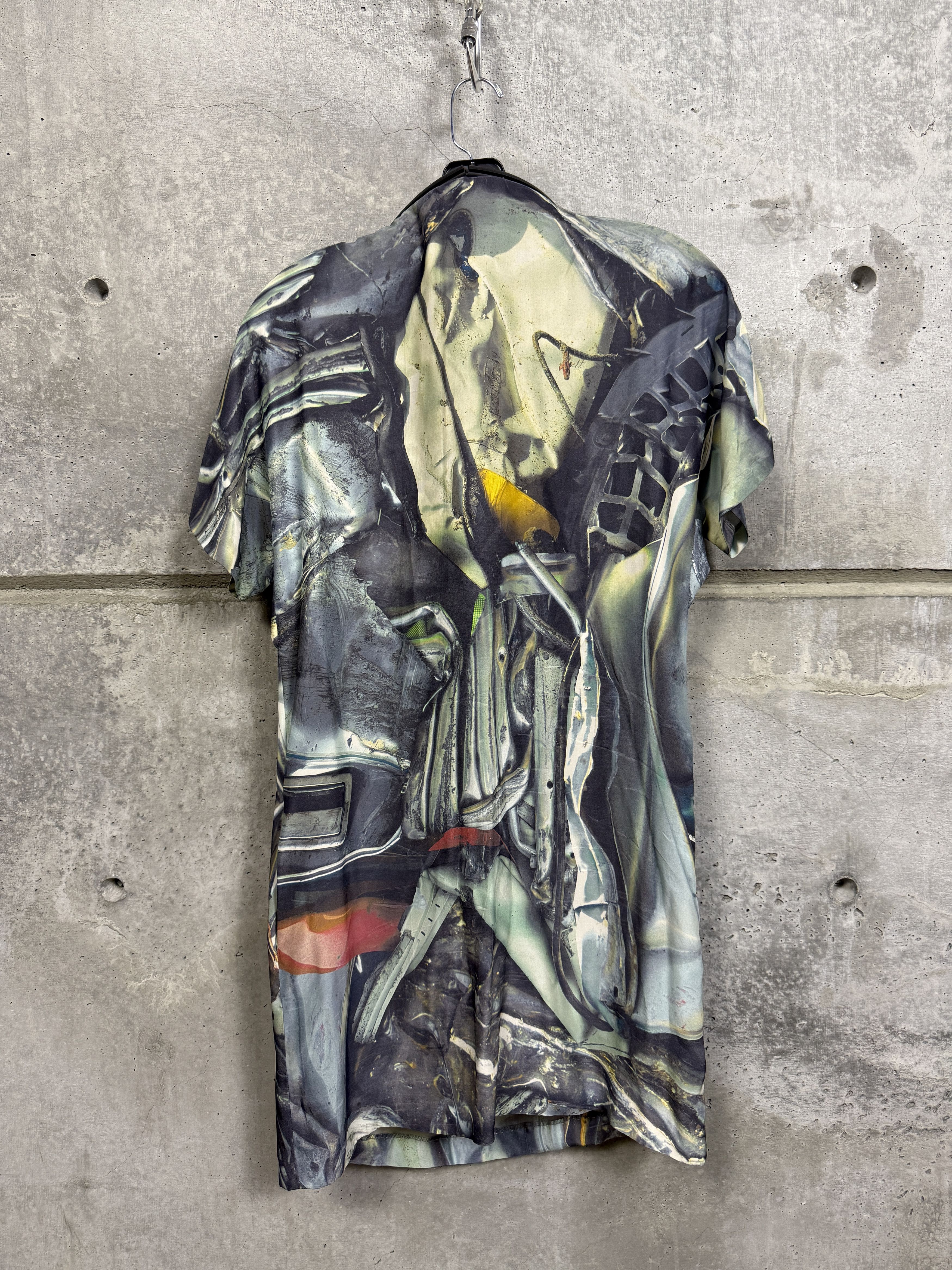 Hussein Chalayan 2009 Hussein Chalayan Printed Silk Tunic Rubber Ring Dress Size S / US 4 / IT 40 - 2 Thumbnail