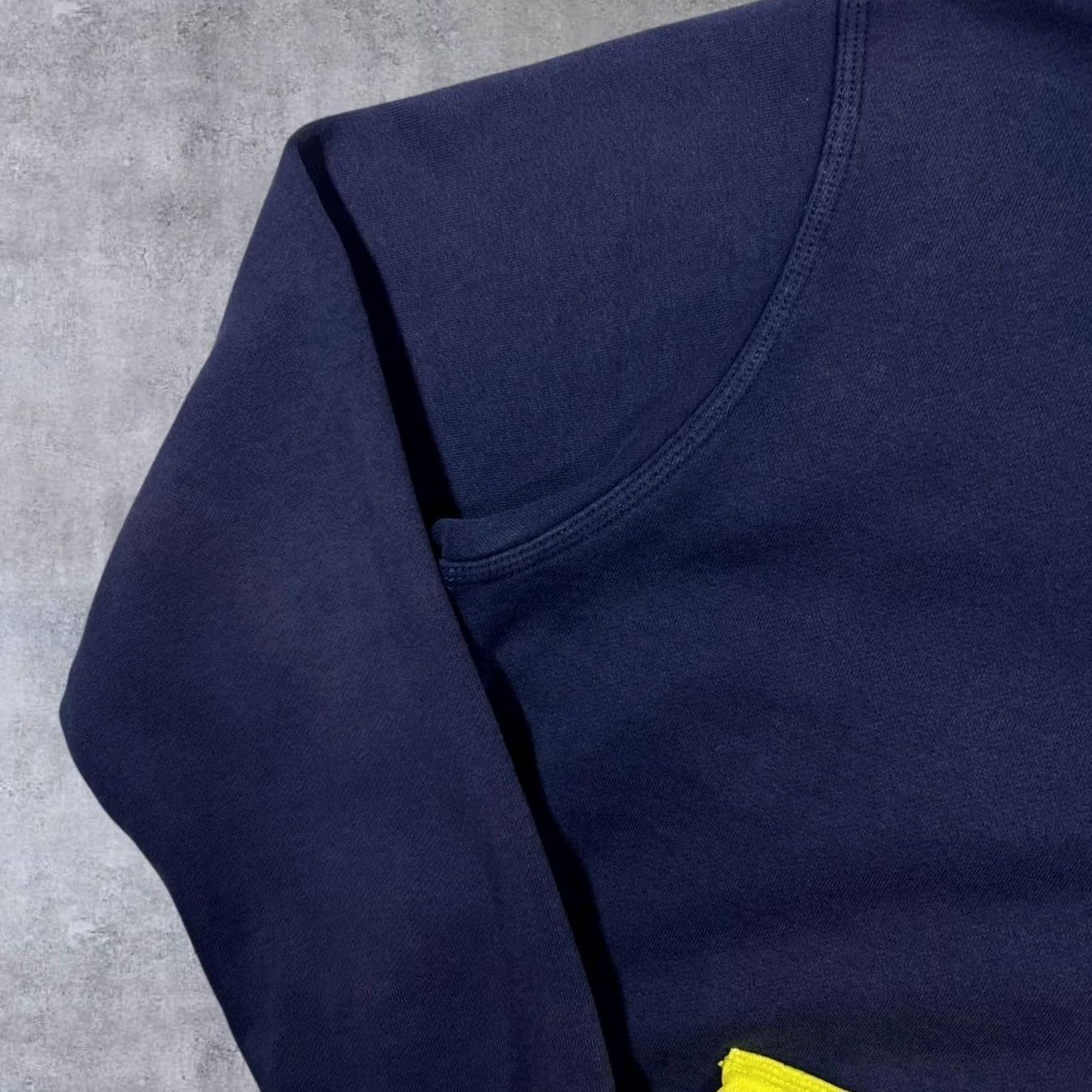 Nike Nike Mini Logo Faded Navy Blue Yellow Colour Block Zip Hoodie Medium Size US M / EU 48-50 / 2 - 7 Thumbnail