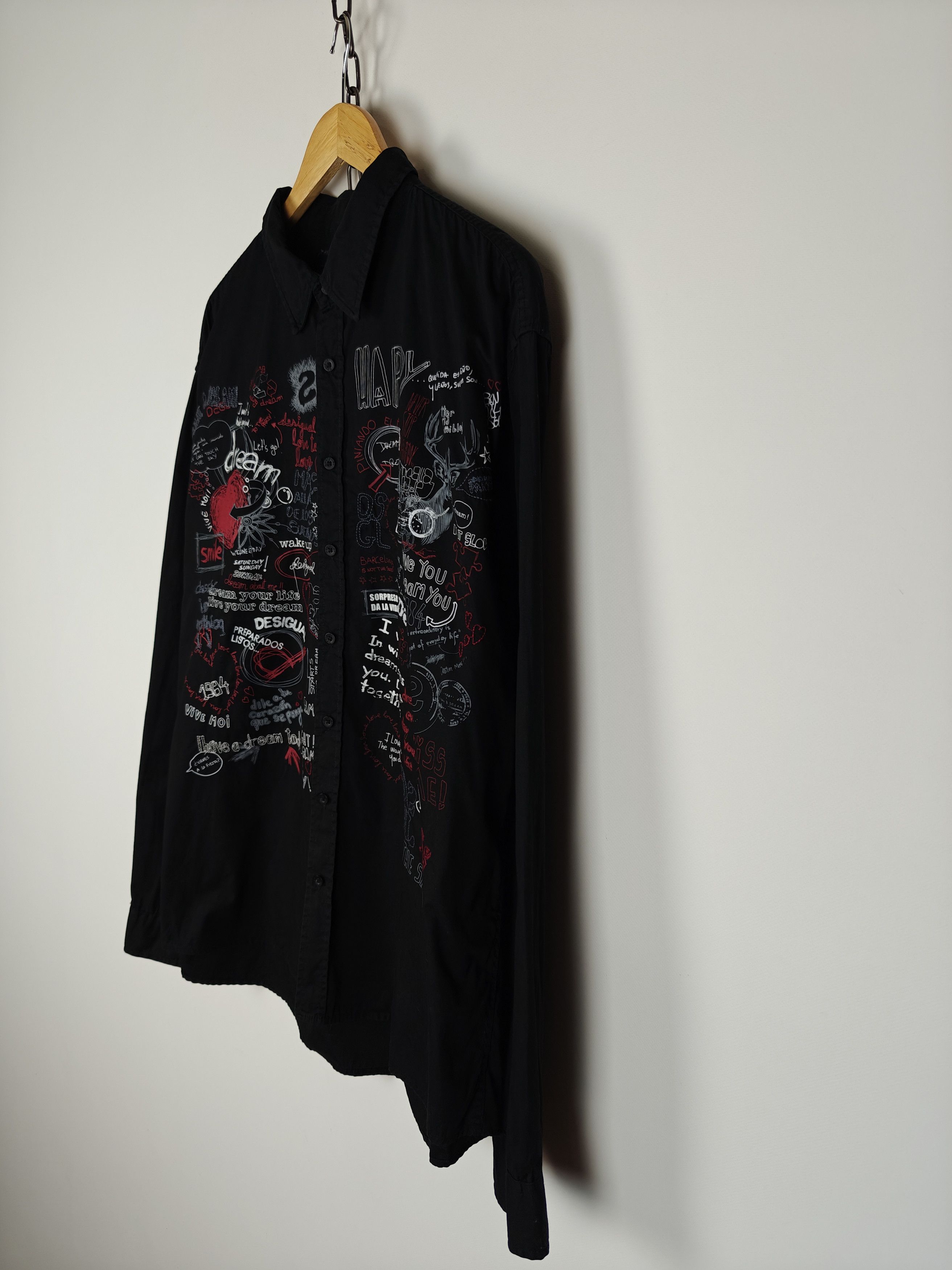 Desigual Desigual Shirt Collared Black size 3XL Size US XXL / EU 58 / 5 - 6 Thumbnail