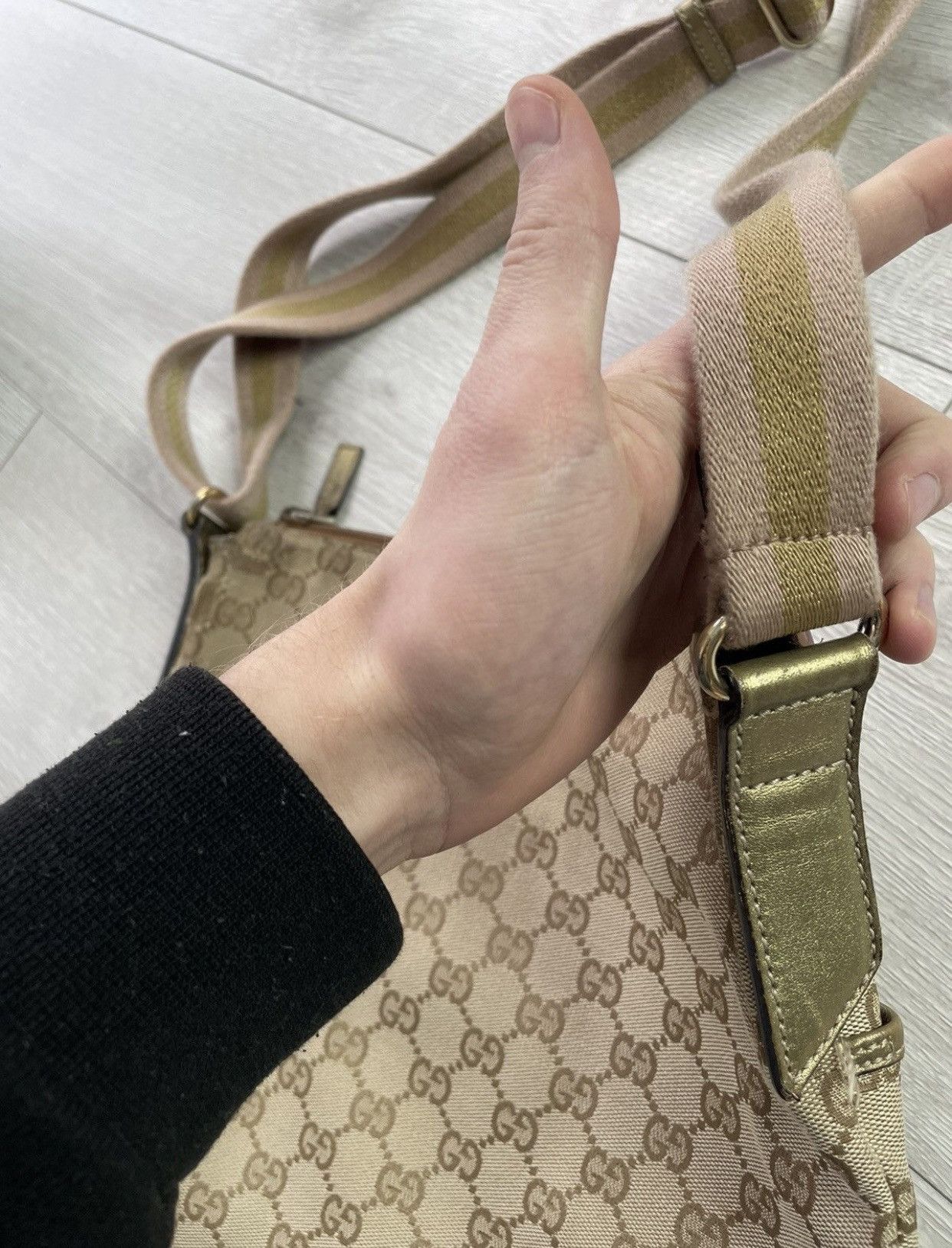 Gucci × Vintage Gucci GG Supreme monogram canvas bag messenger Size ONE SIZE - 7 Thumbnail