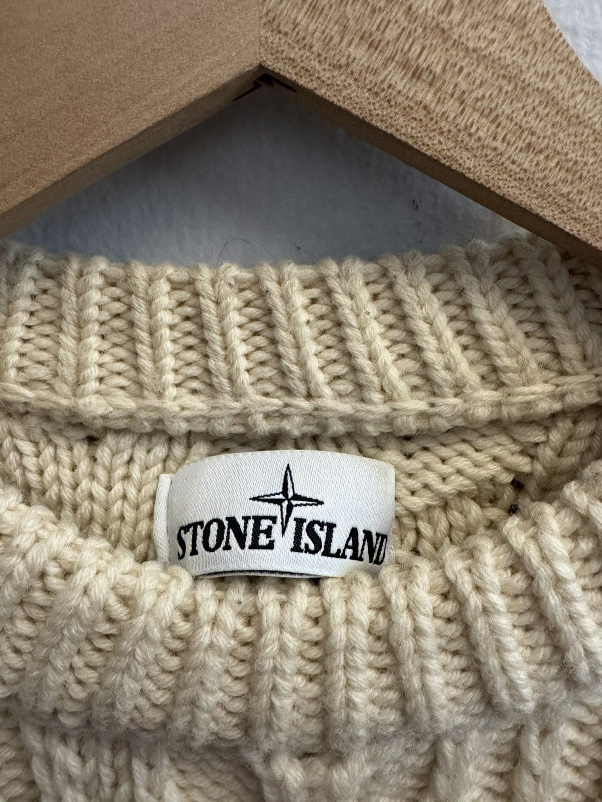 Stone Island Stone Island Compass Cable Knit Fisherman Crewneck Sweater Size US M / EU 48-50 / 2 - 4 Thumbnail