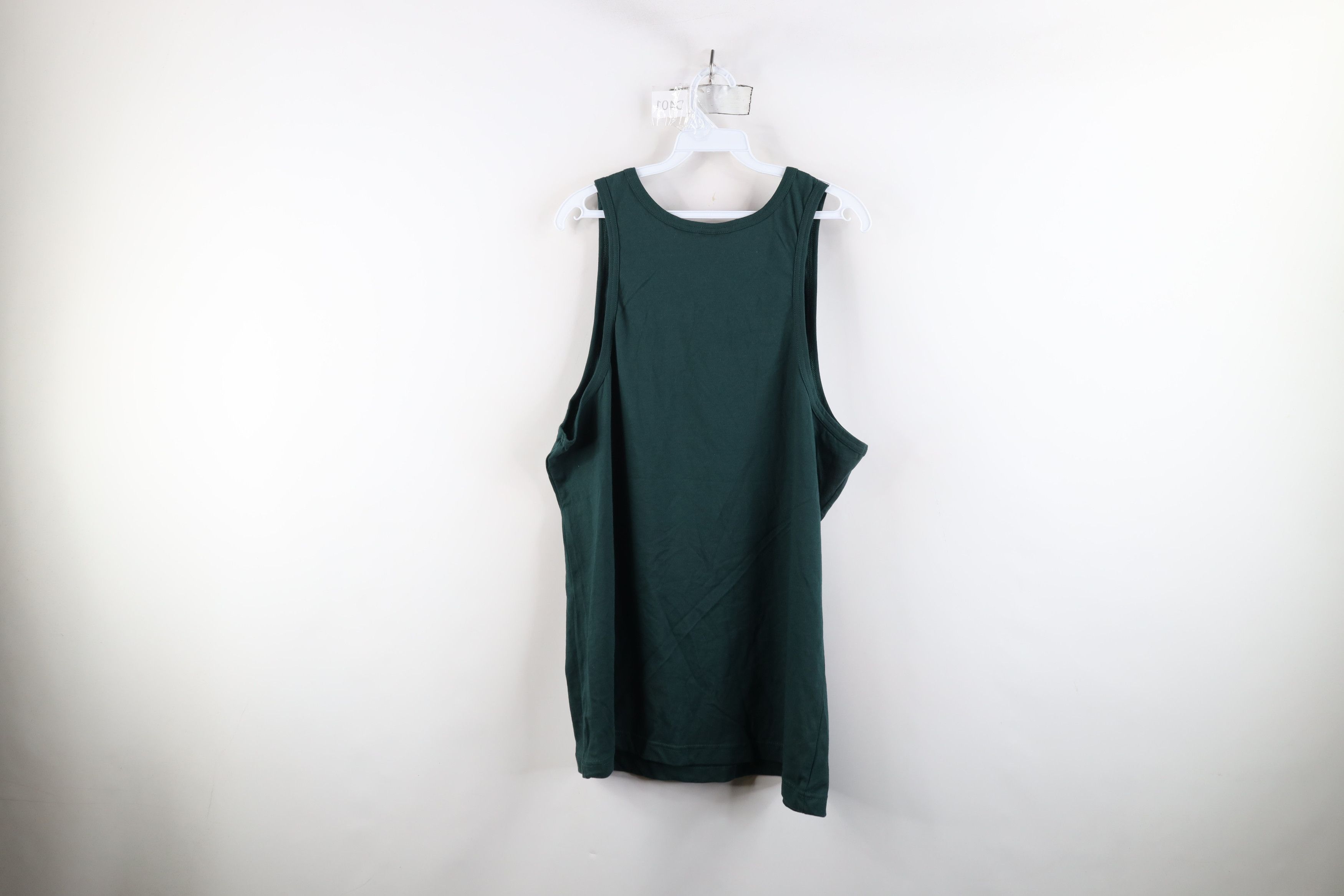 Vintage Vintage 90s Streetwear Blank Tank Top T-Shirt Hunter Green Size US L / EU 52-54 / 3 - 7 Thumbnail