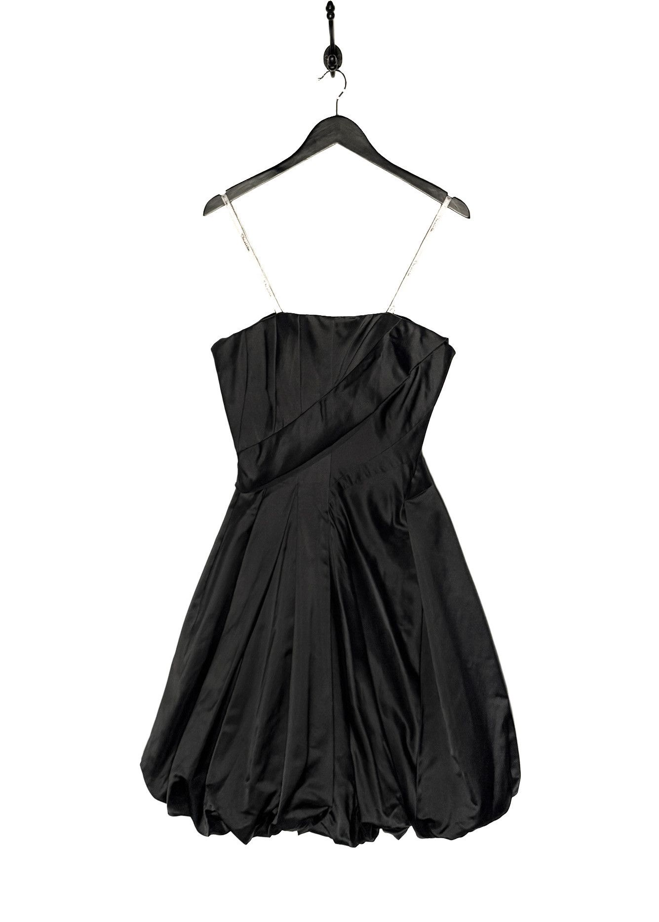 Oscar De La Renta Oscar De La Renta PF12 Black Silk Bustier Balloon Dress Size S / US 4 / IT 40 - 1 Thumbnail