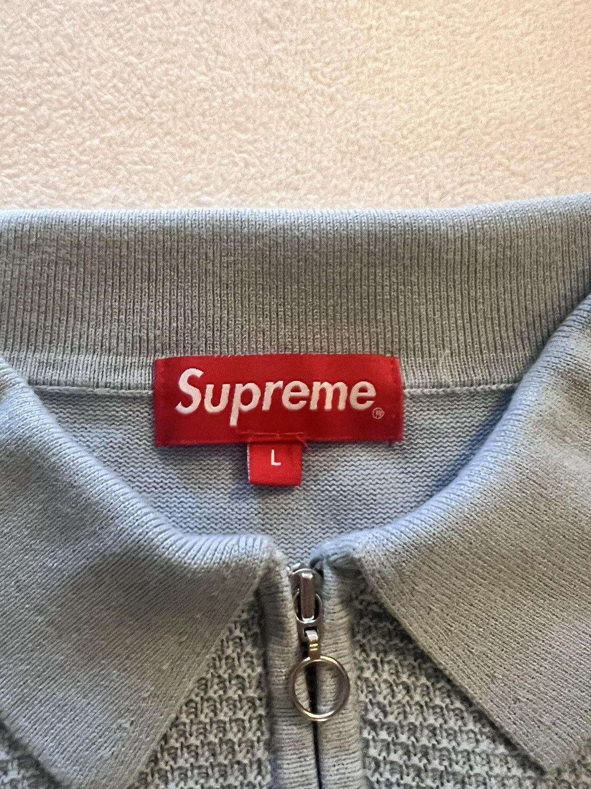 Supreme supreme cable knit sweater blue Size US L / EU 52-54 / 3 - 2 Thumbnail