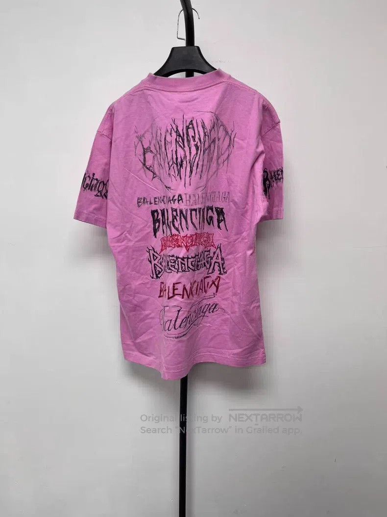 Balenciaga Balenciaga Letter Printed Round Neck Short Sleeve Size XS / US 0-2 / IT 36-38 - 2 Thumbnail