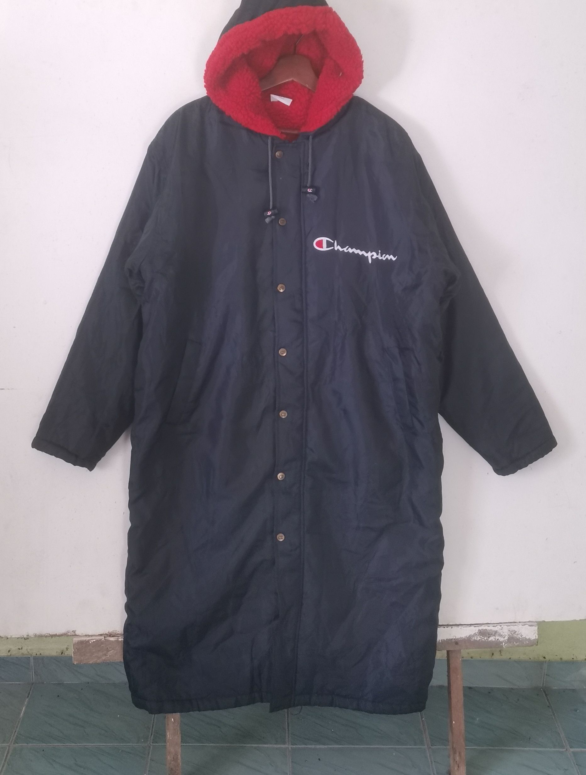 Champion × Vintage Rare Vintage Champion long jacket blue colour Size US L / EU 52-54 / 3 - 2 Thumbnail