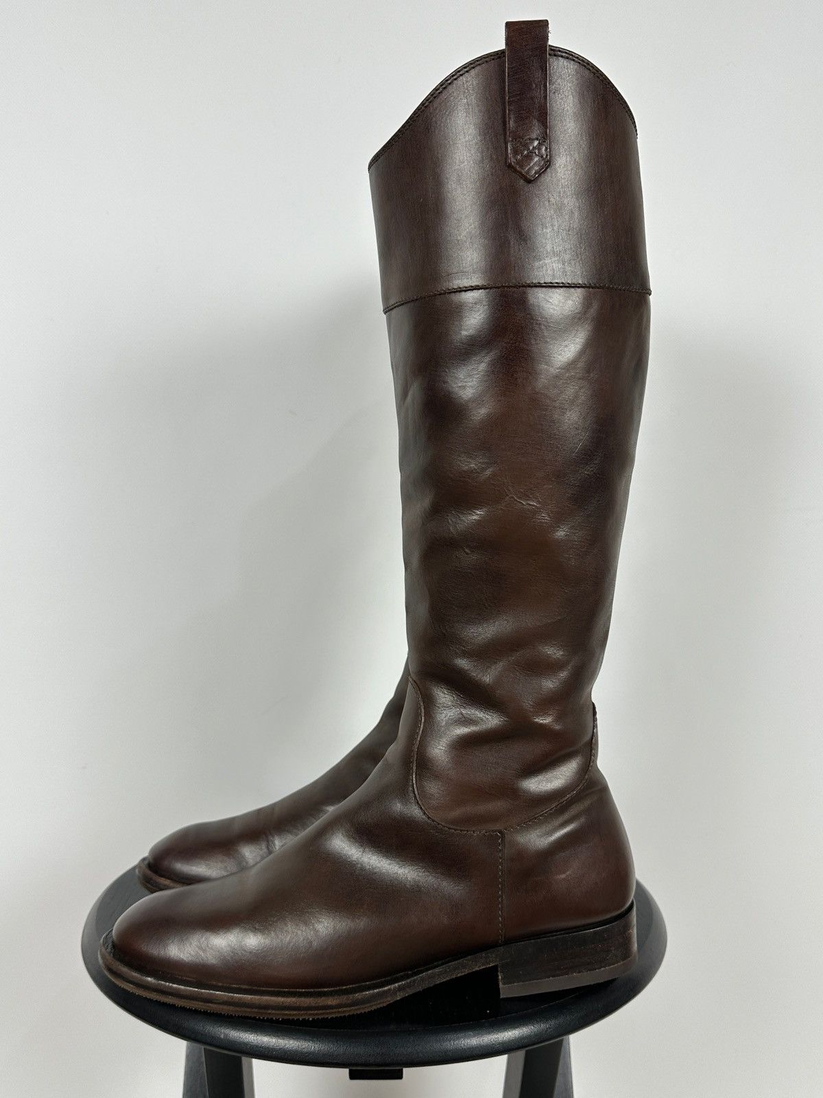 Brunello Cucinelli Brunello Cucinelli Brown Leather Riding Boots Size US 10 / IT 40 - 2 Thumbnail