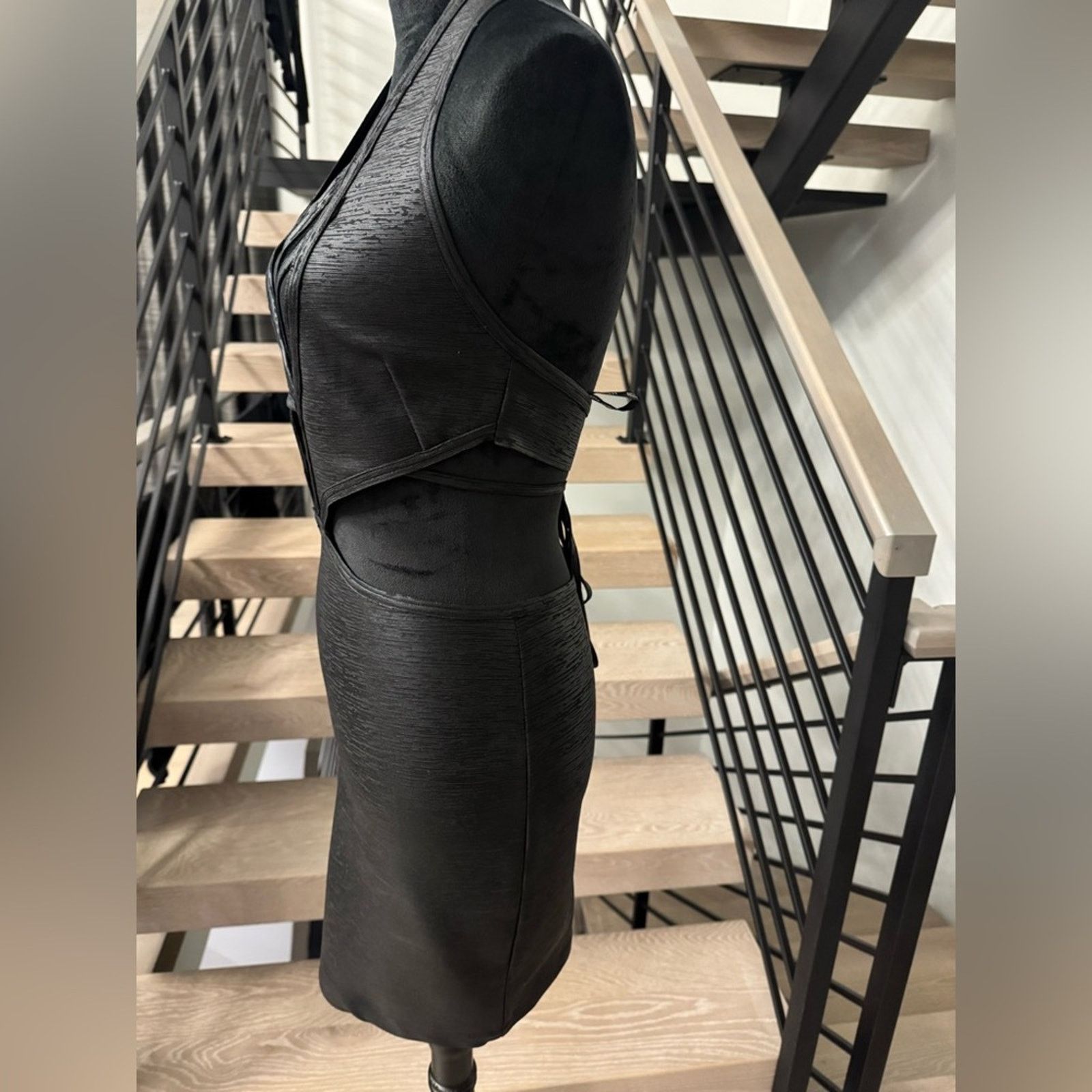 Other Elegant Black Halter Leather Like Dress size S Size S / US 4 / IT 40 - 13 Thumbnail