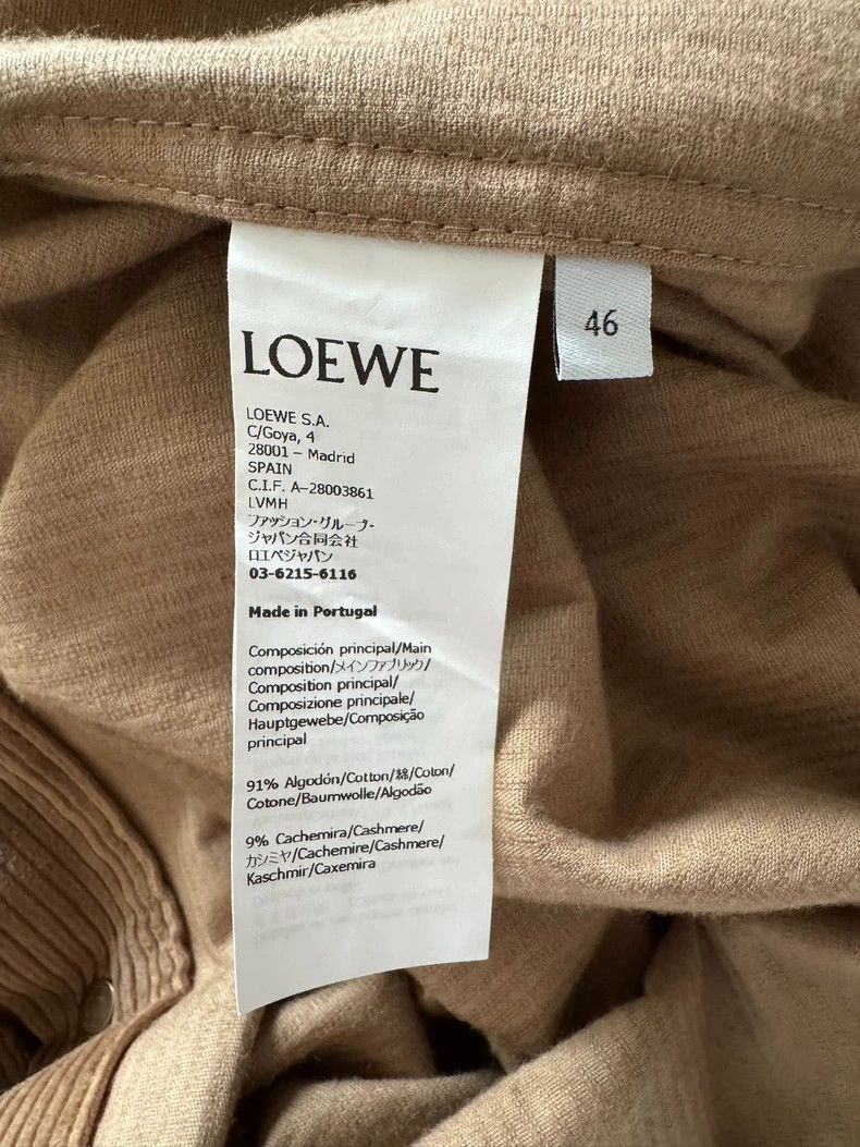Loewe LOEWE Cotton jersey shirt jacket coat, light caramel Size XL / US 12-14 / IT 48-50 - 4 Thumbnail