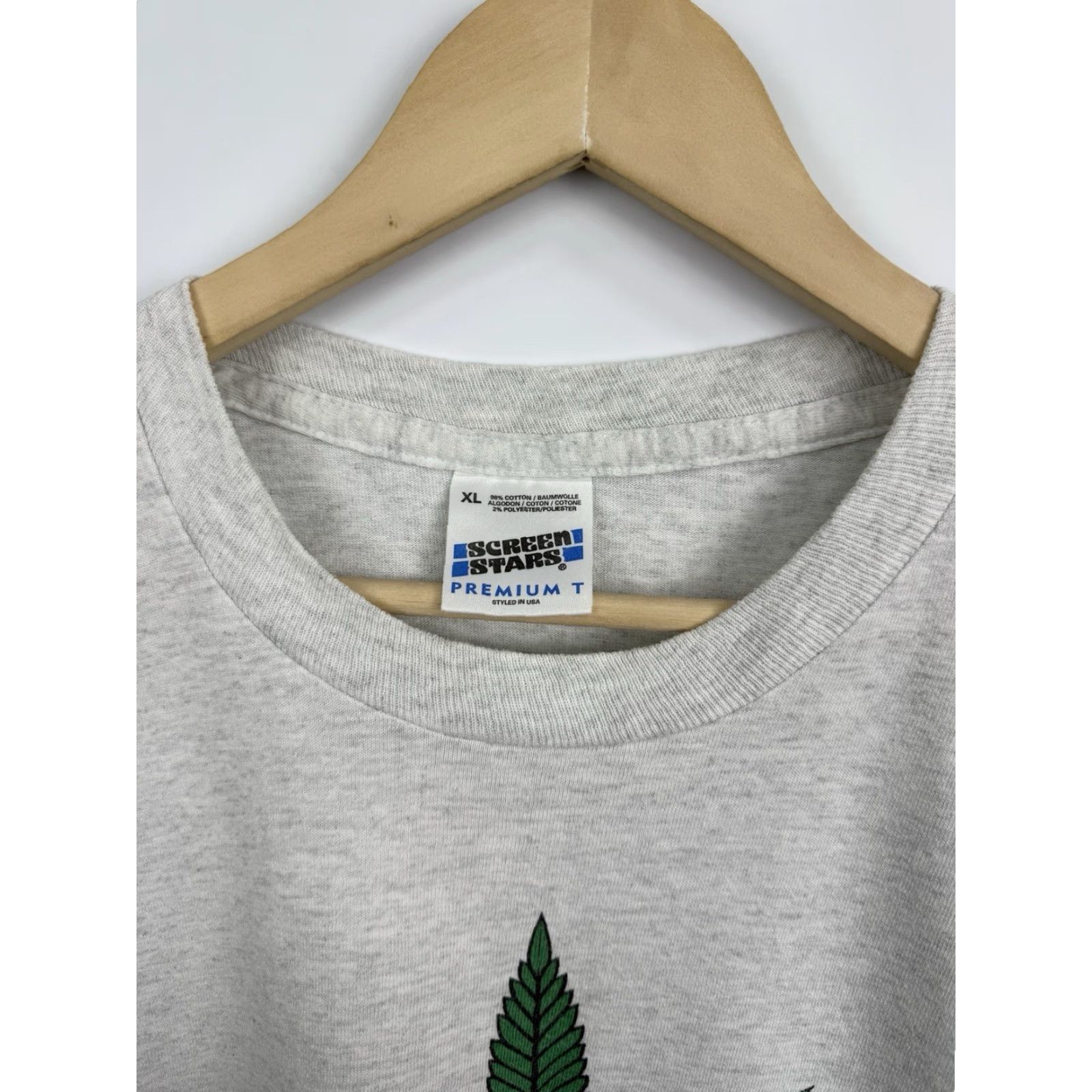 Fruit Of The Loom VINTAGE 90s Indica Skunk Weed 420 Marijuana Cannabis T-Shirt Mens XL Gray Fruit of the Loom Shirt Size US XL / EU 56 / 4 - 5 Thumbnail